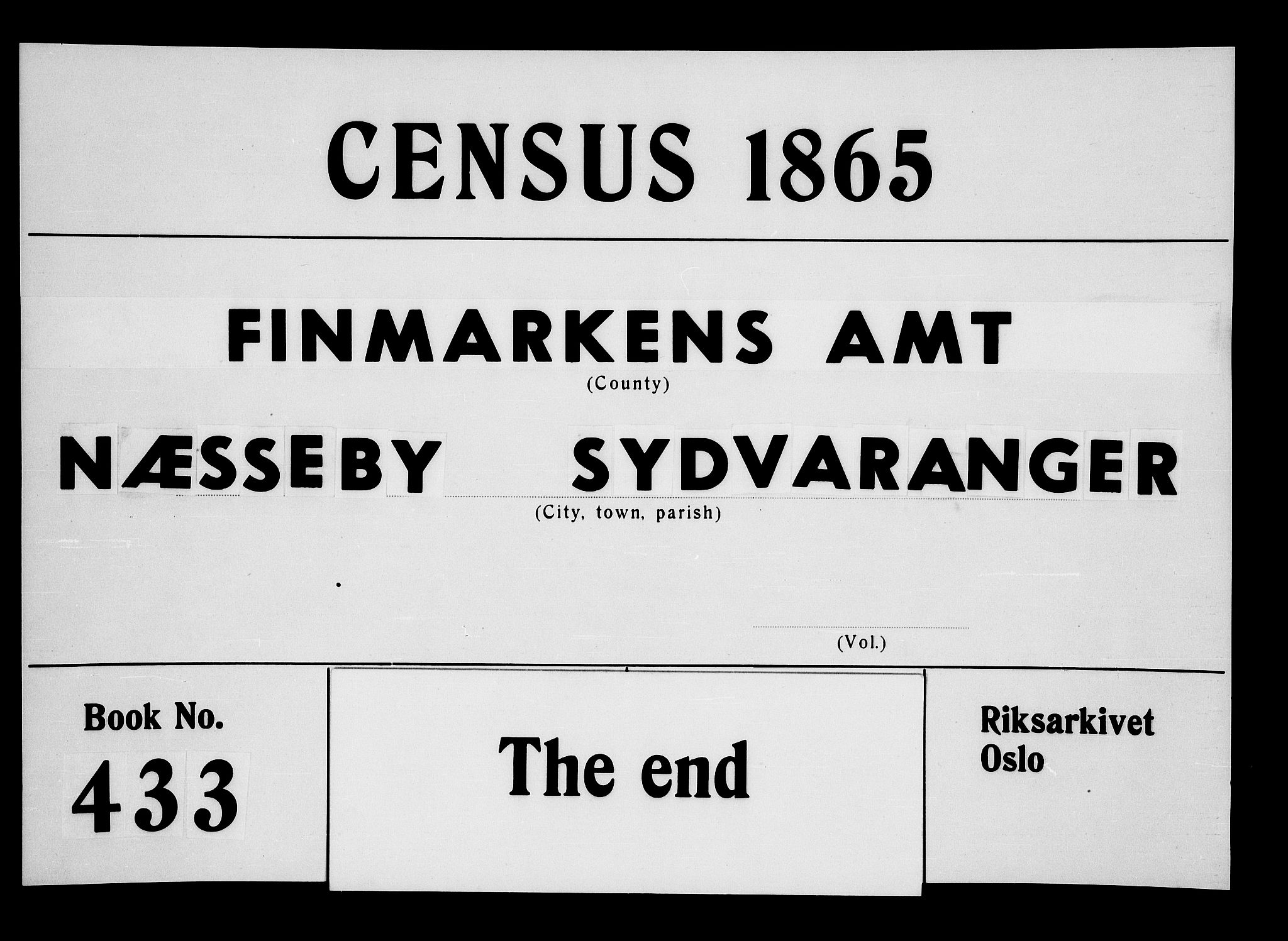 RA, Folketelling 1865 for 2030P Sør-Varanger prestegjeld, 1865, s. 74