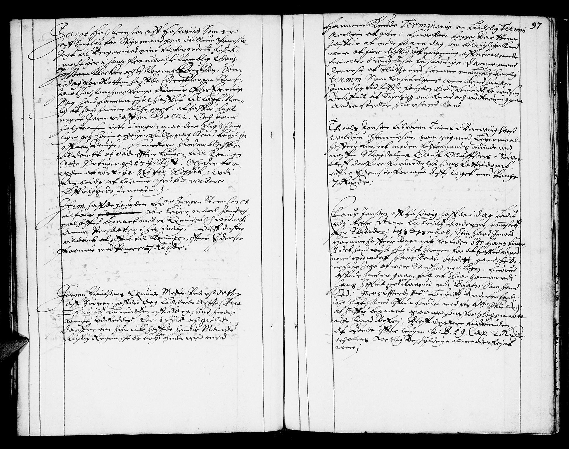 Finnmark sorenskriveri, AV/SATØ-S-0053/F/Fa/L0009: Justisprotokoller, 1654-1663, s. 96b-97a