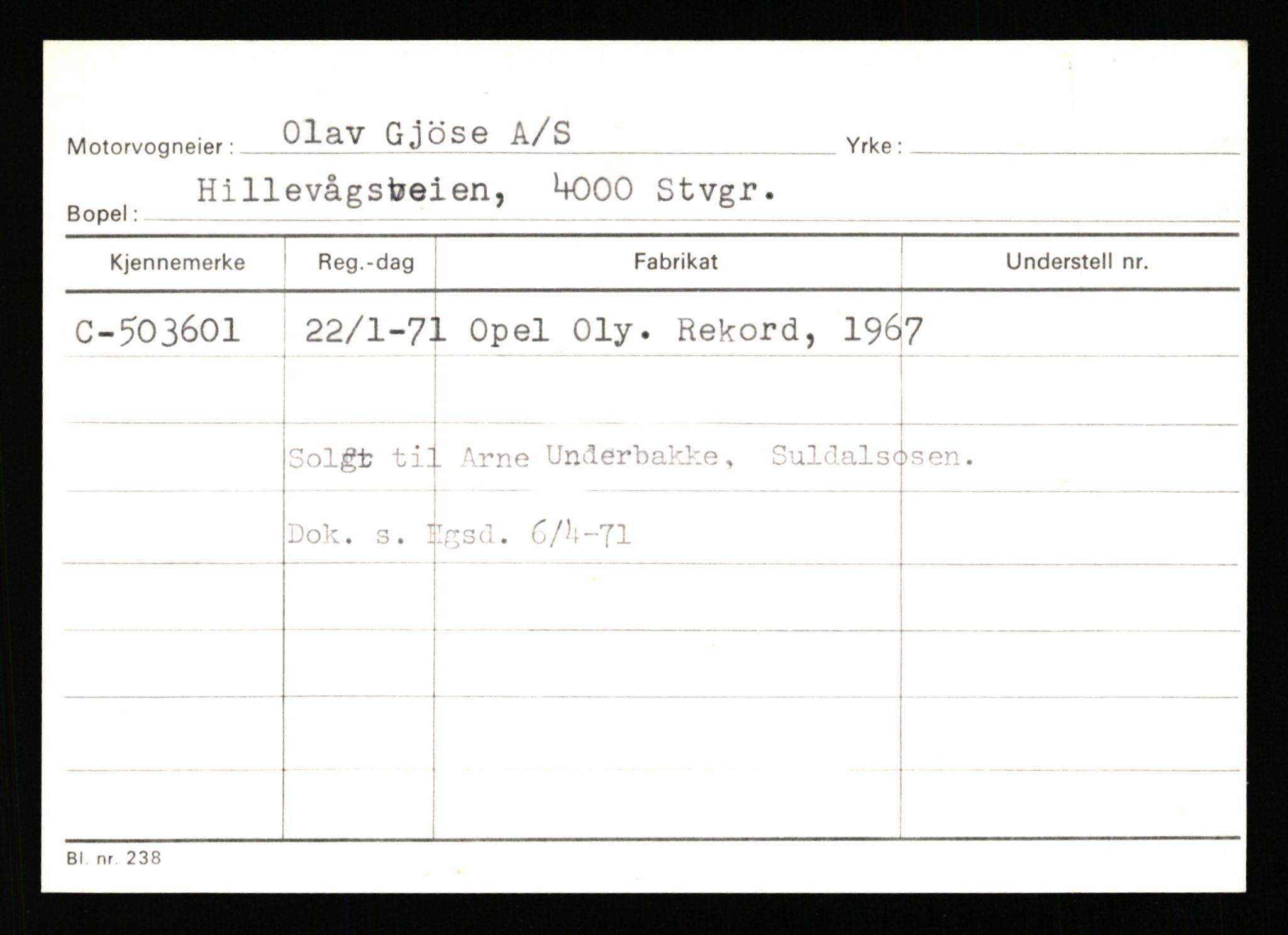 Stavanger trafikkstasjon, AV/SAST-A-101942/0/G/L0012: Registreringsnummer: 363571 - 800000, 1930-1971, s. 425