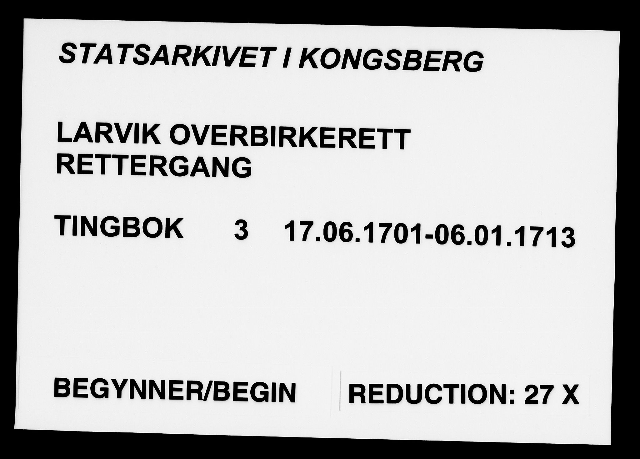 Larvik overbirkerett, SAKO/A-802/F/Fa/L0003: Tingbok, 1701-1713