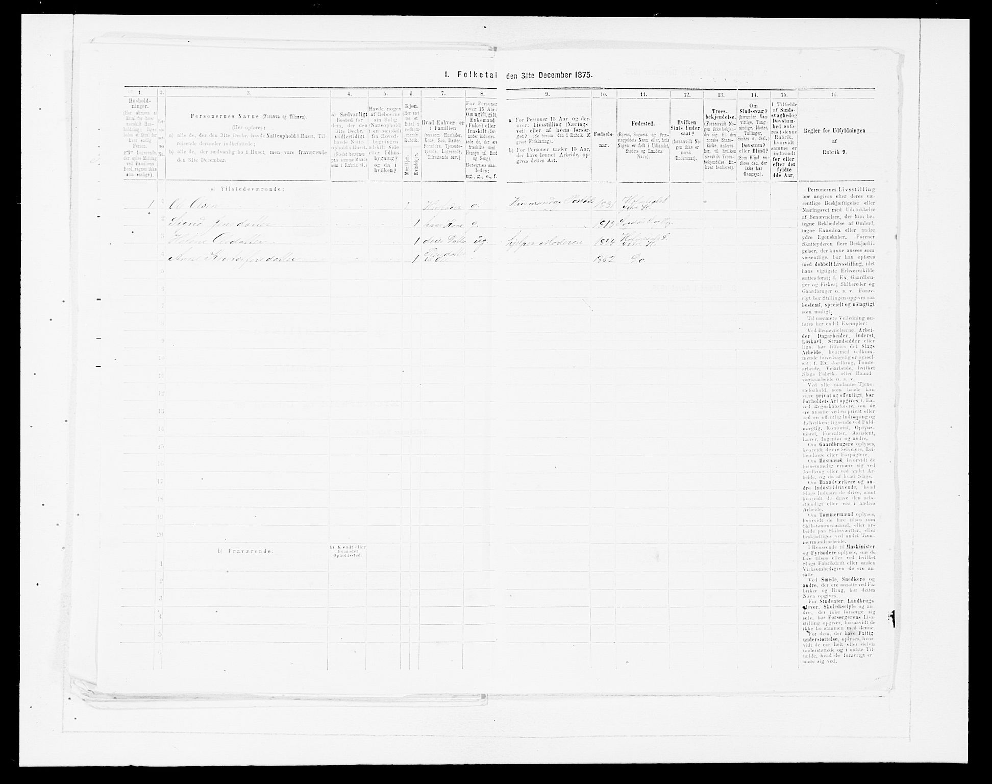 SAB, Folketelling 1875 for 1429P Ytre Holmedal prestegjeld, 1875, s. 456