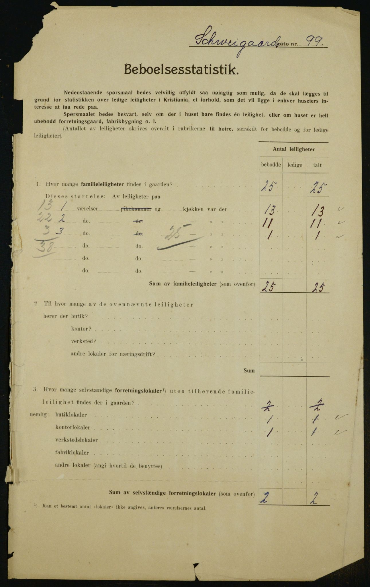 OBA, Kommunal folketelling 1.2.1910 for Kristiania, 1910, s. 88497