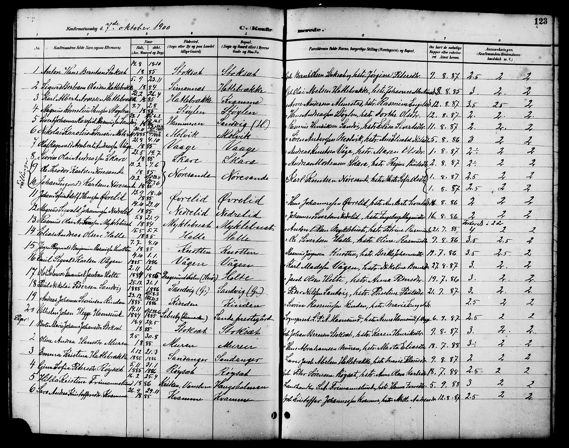 Ministerialprotokoller, klokkerbøker og fødselsregistre - Møre og Romsdal, AV/SAT-A-1454/503/L0049: Klokkerbok nr. 503C04, 1894-1915, s. 123