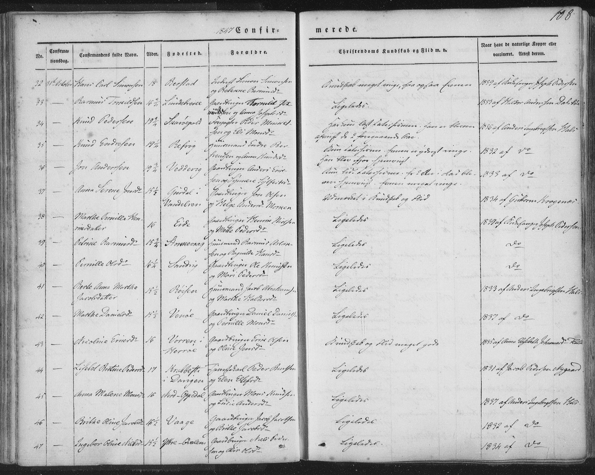 Selje sokneprestembete, AV/SAB-A-99938/H/Ha/Haa/Haaa: Ministerialbok nr. A 10, 1844-1858, s. 108