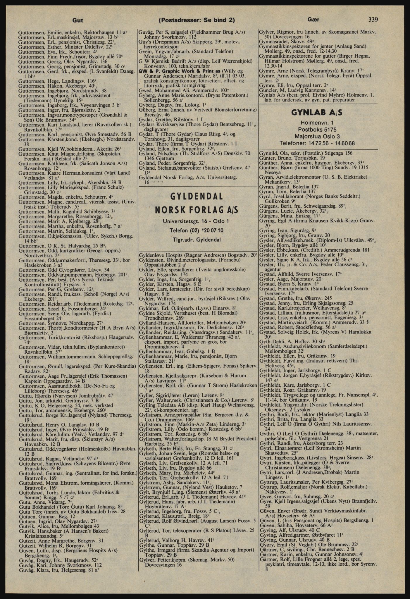 Kristiania/Oslo adressebok, PUBL/-, 1978-1979, s. 339