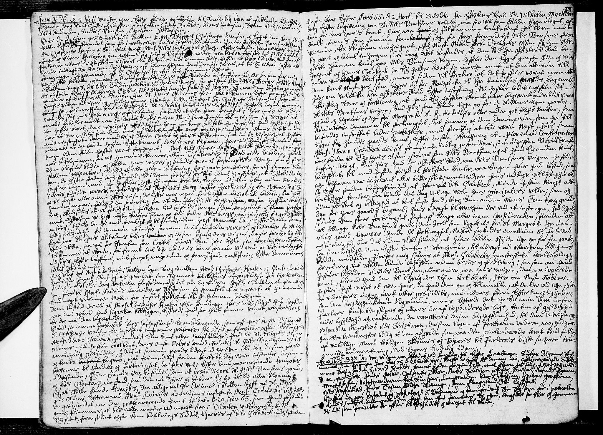 Eiker, Modum og Sigdal sorenskriveri, SAKO/A-123/F/Fa/Faa/L0013: Tingbok, 1676, s. 12b-13a