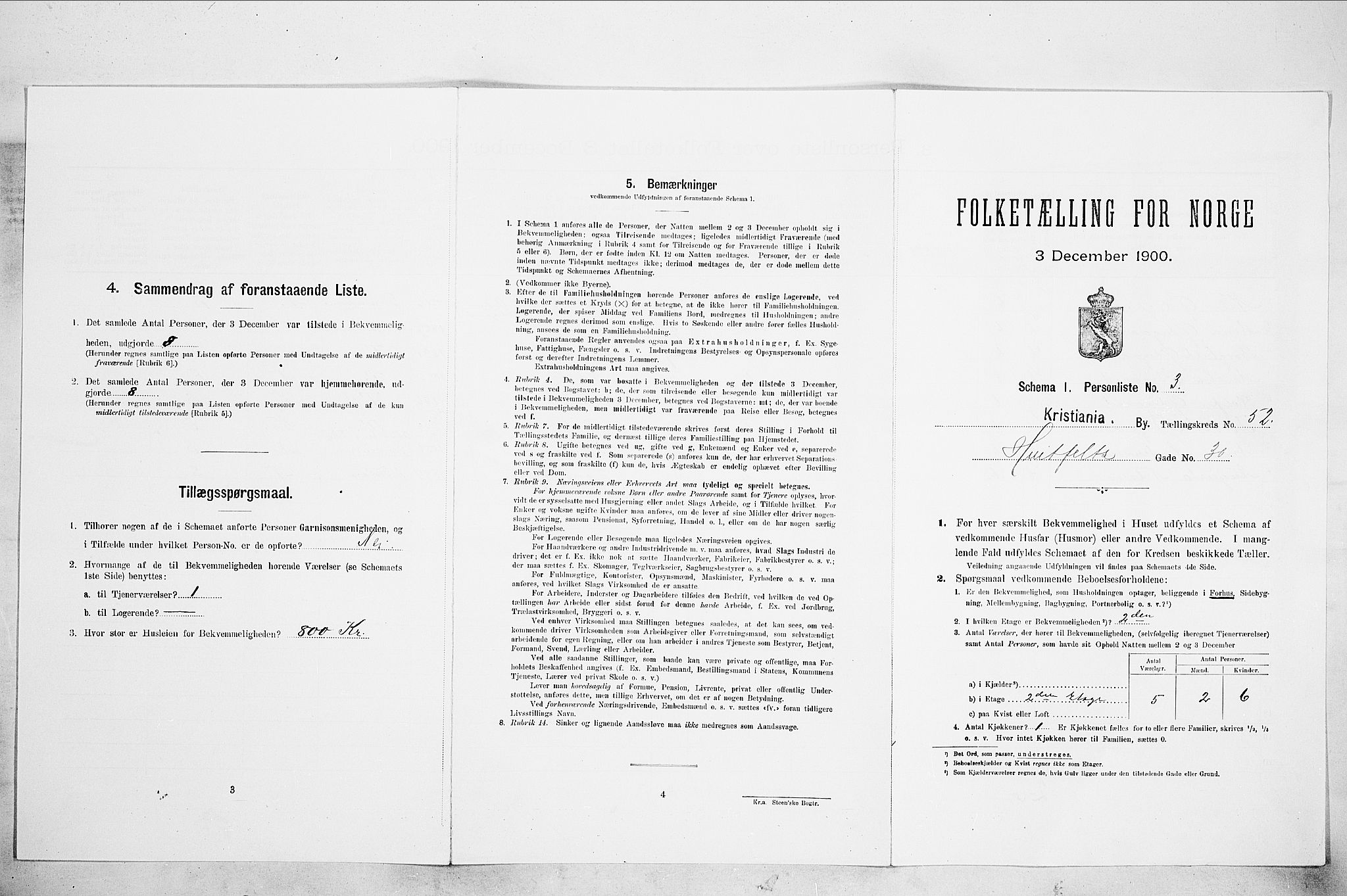 SAO, Folketelling 1900 for 0301 Kristiania kjøpstad, 1900, s. 39521