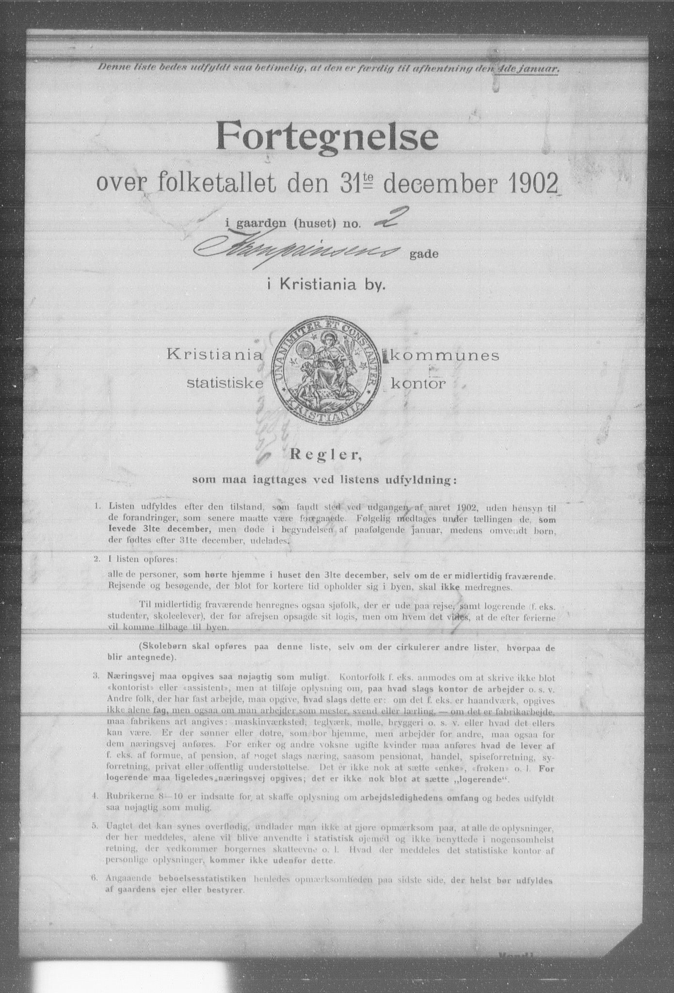 OBA, Kommunal folketelling 31.12.1902 for Kristiania kjøpstad, 1902, s. 10400