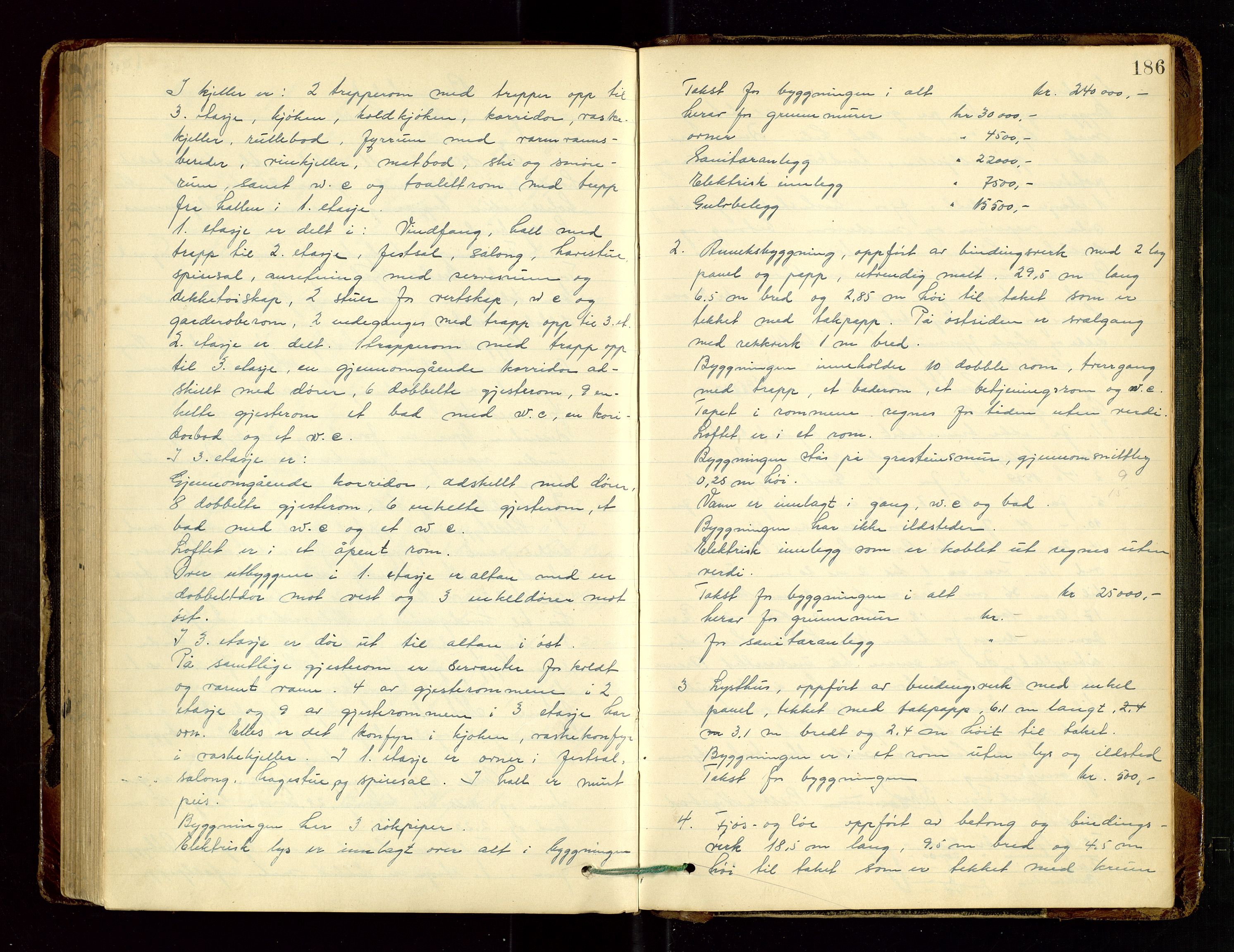 Lund lensmannskontor, AV/SAST-A-100303/Goa/L0003: "Brandtakstprotokol", 1893-1950, s. 185b-186a