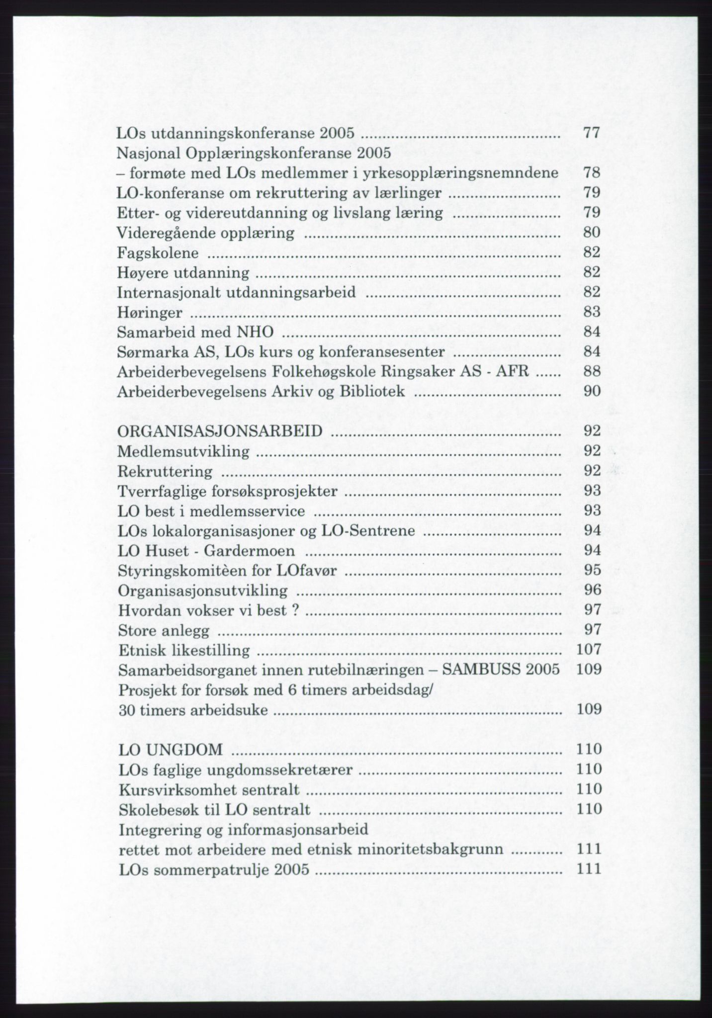 Landsorganisasjonen i Norge - publikasjoner, AAB/-/-/-: Landsorganisasjonens beretning for 2005, 2005, s. 5