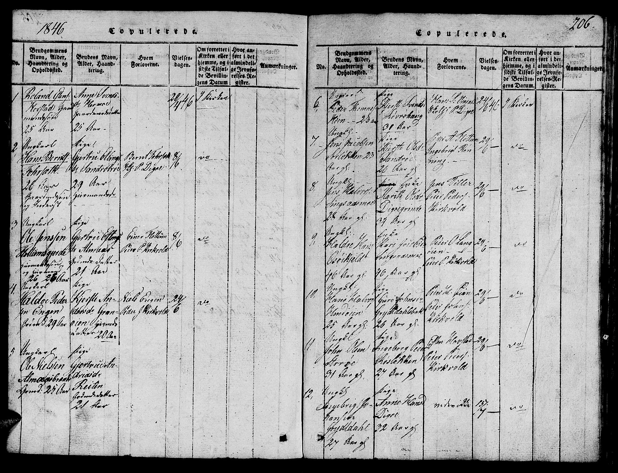 Ministerialprotokoller, klokkerbøker og fødselsregistre - Sør-Trøndelag, SAT/A-1456/688/L1026: Klokkerbok nr. 688C01, 1817-1860, s. 206