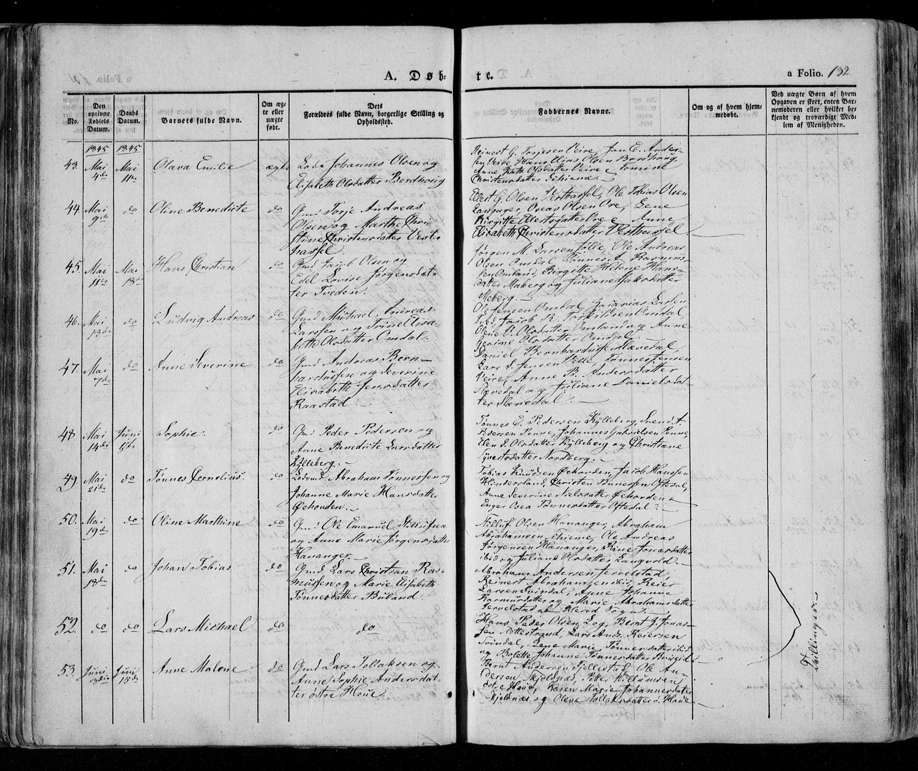 Lista sokneprestkontor, AV/SAK-1111-0027/F/Fa/L0009: Ministerialbok nr. A 9, 1835-1846, s. 132