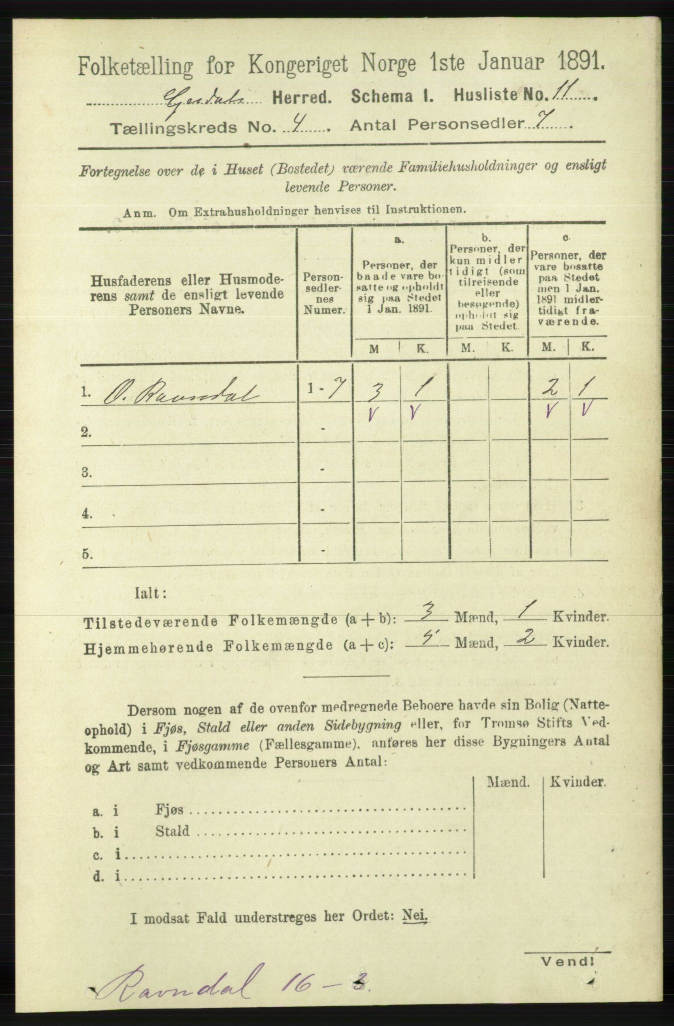 RA, Folketelling 1891 for 1122 Gjesdal herred, 1891, s. 1150