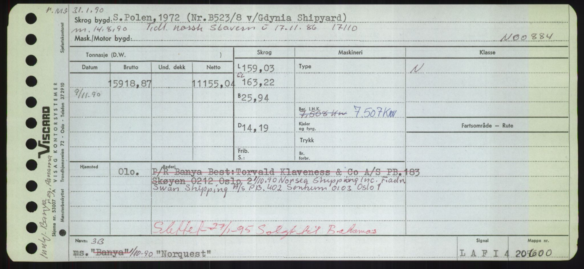 Sjøfartsdirektoratet med forløpere, Skipsmålingen, RA/S-1627/H/Hd/L0027: Fartøy, Norhop-Nør, s. 105