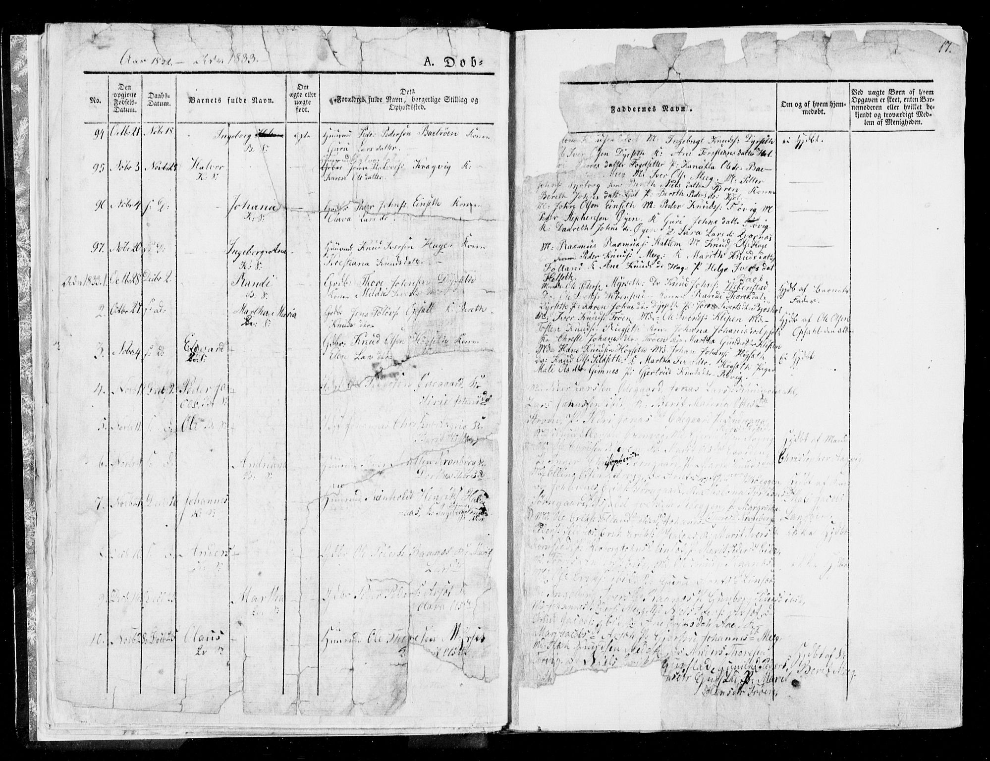 Ministerialprotokoller, klokkerbøker og fødselsregistre - Møre og Romsdal, AV/SAT-A-1454/568/L0803: Ministerialbok nr. 568A10, 1830-1853, s. 17