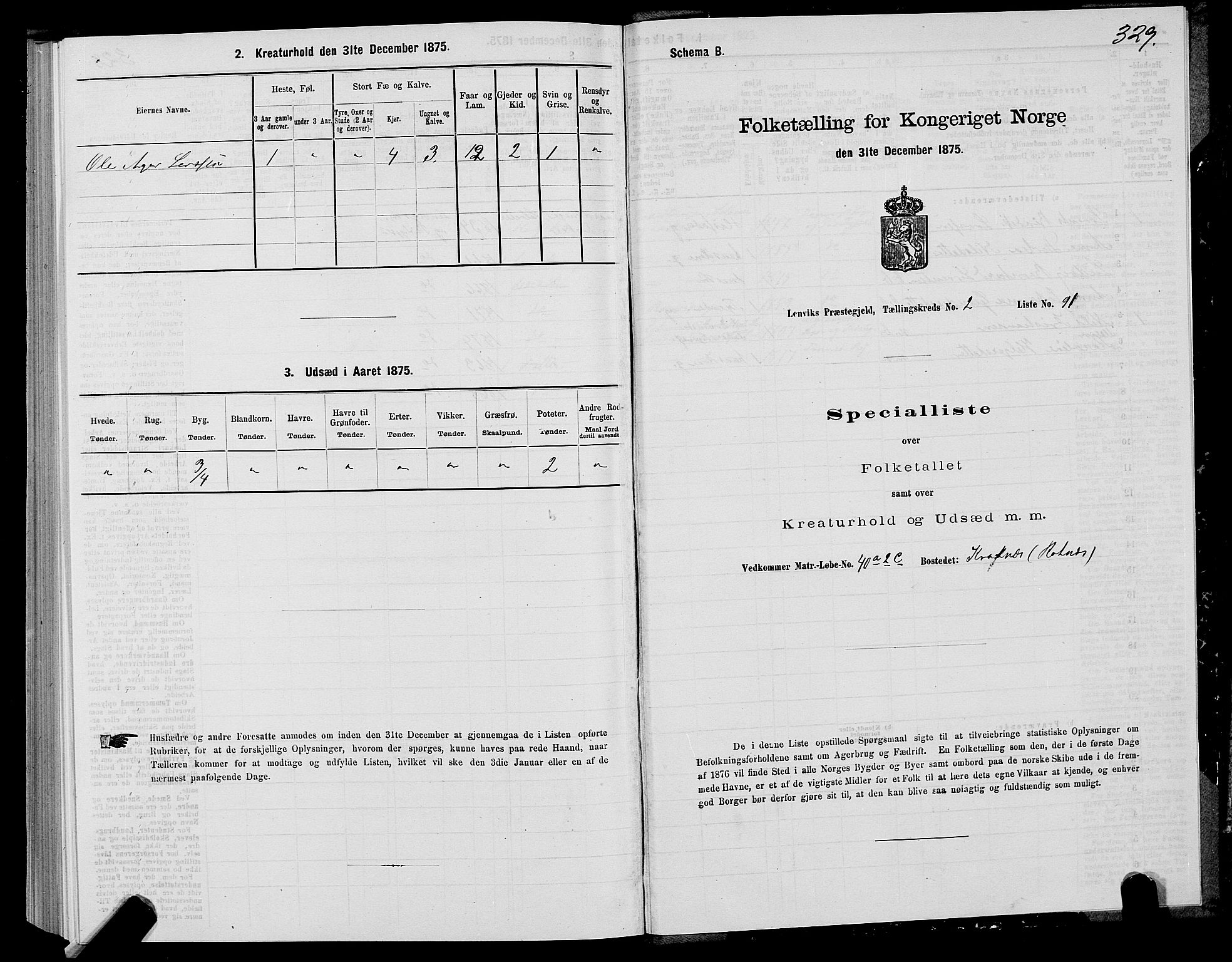 SATØ, Folketelling 1875 for 1931P Lenvik prestegjeld, 1875, s. 1329