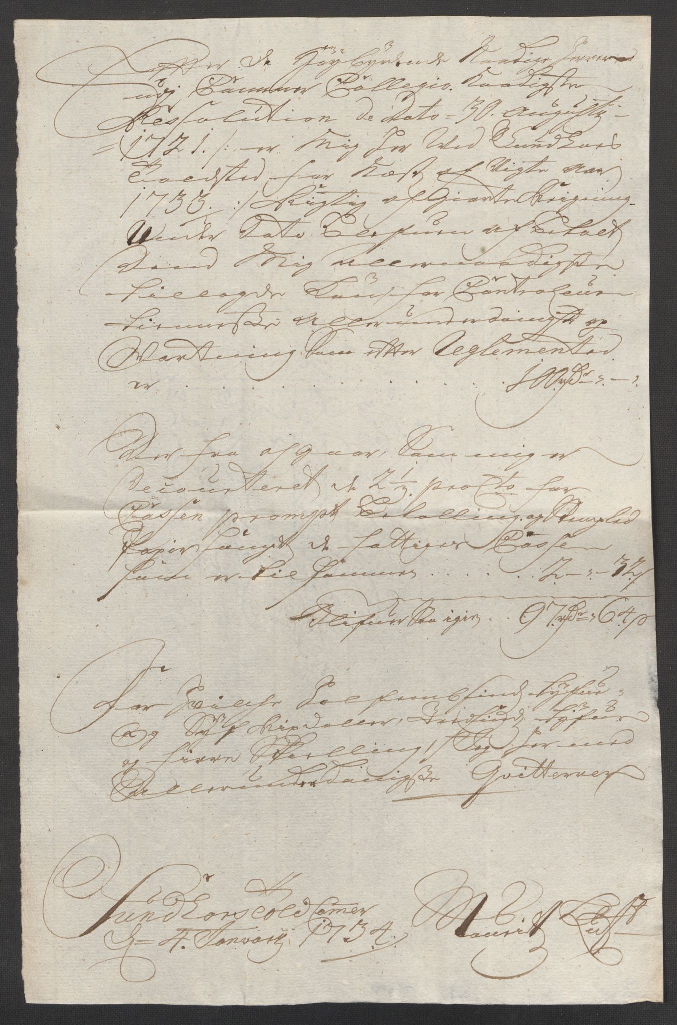 Generaltollkammeret, tollregnskaper, AV/RA-EA-5490/R24/L0009/0001: Tollregnskaper Sunnhordland / Hovedtollbok, 1733