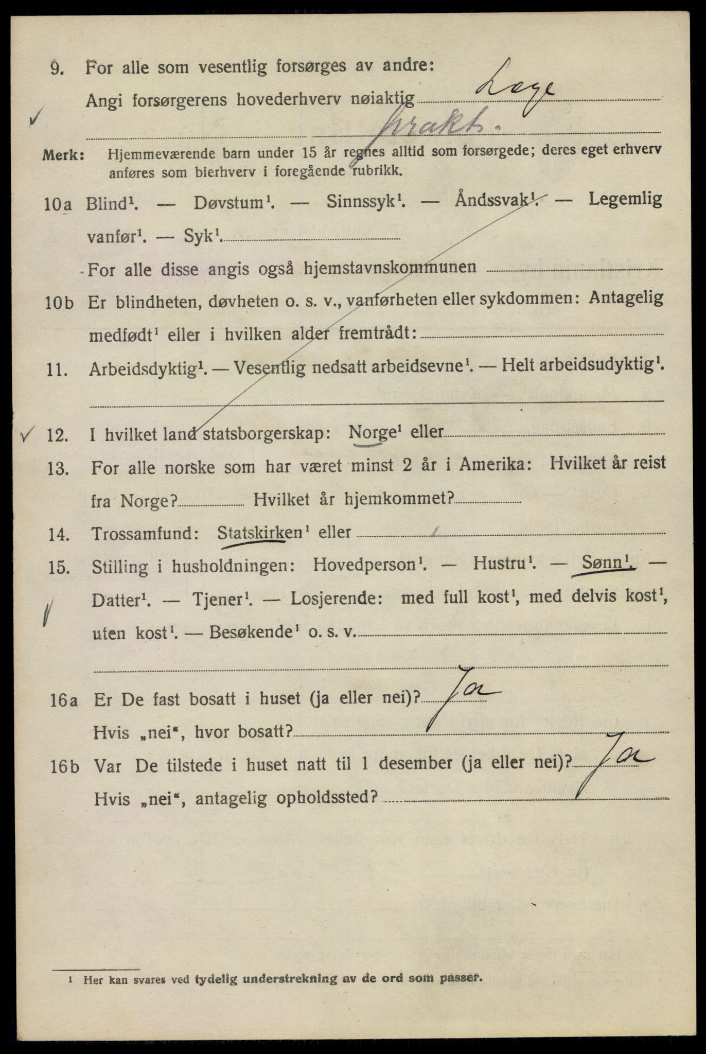 SAO, Folketelling 1920 for 0301 Kristiania kjøpstad, 1920, s. 310732