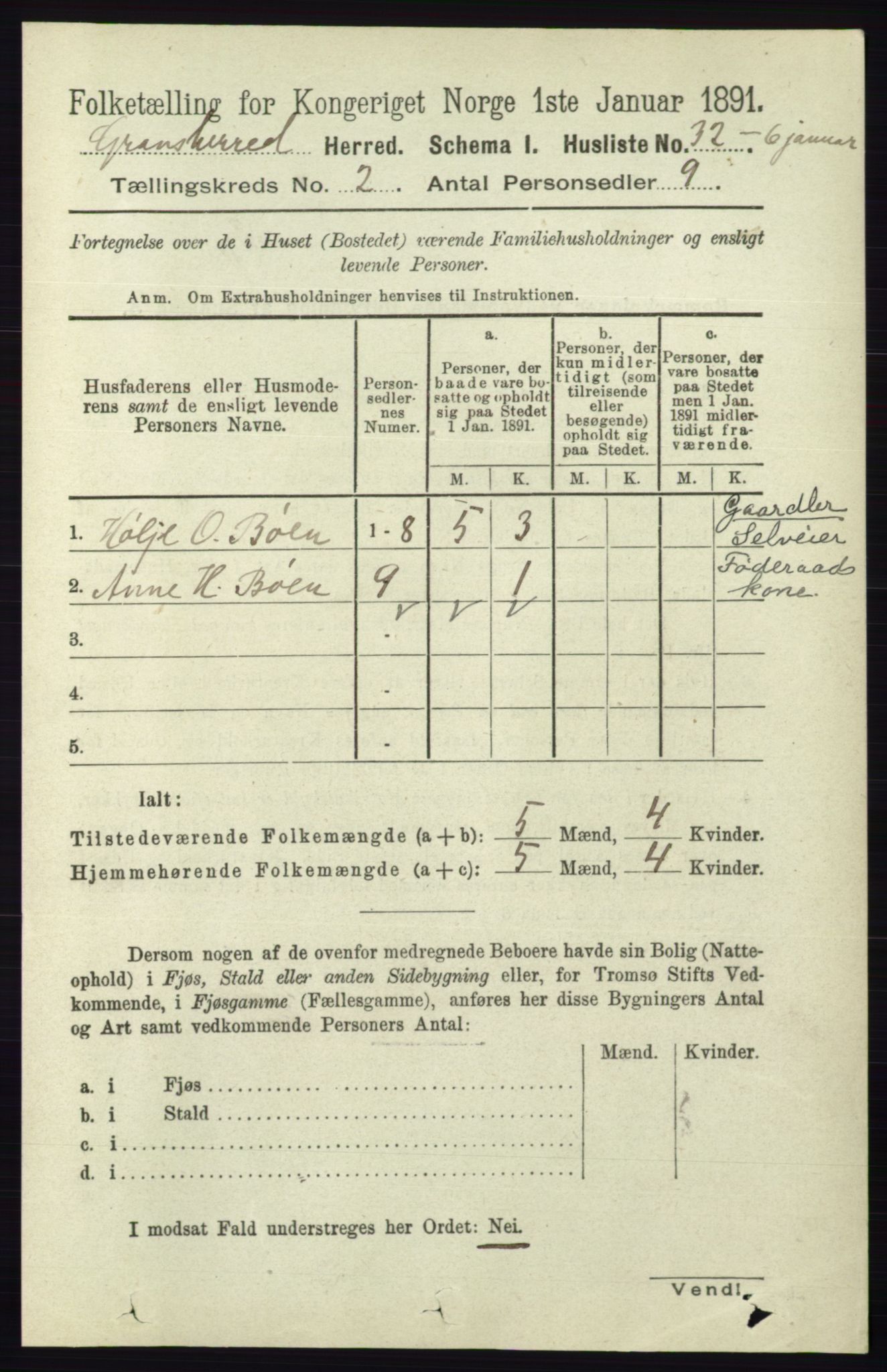 RA, Folketelling 1891 for 0824 Gransherad herred, 1891, s. 276