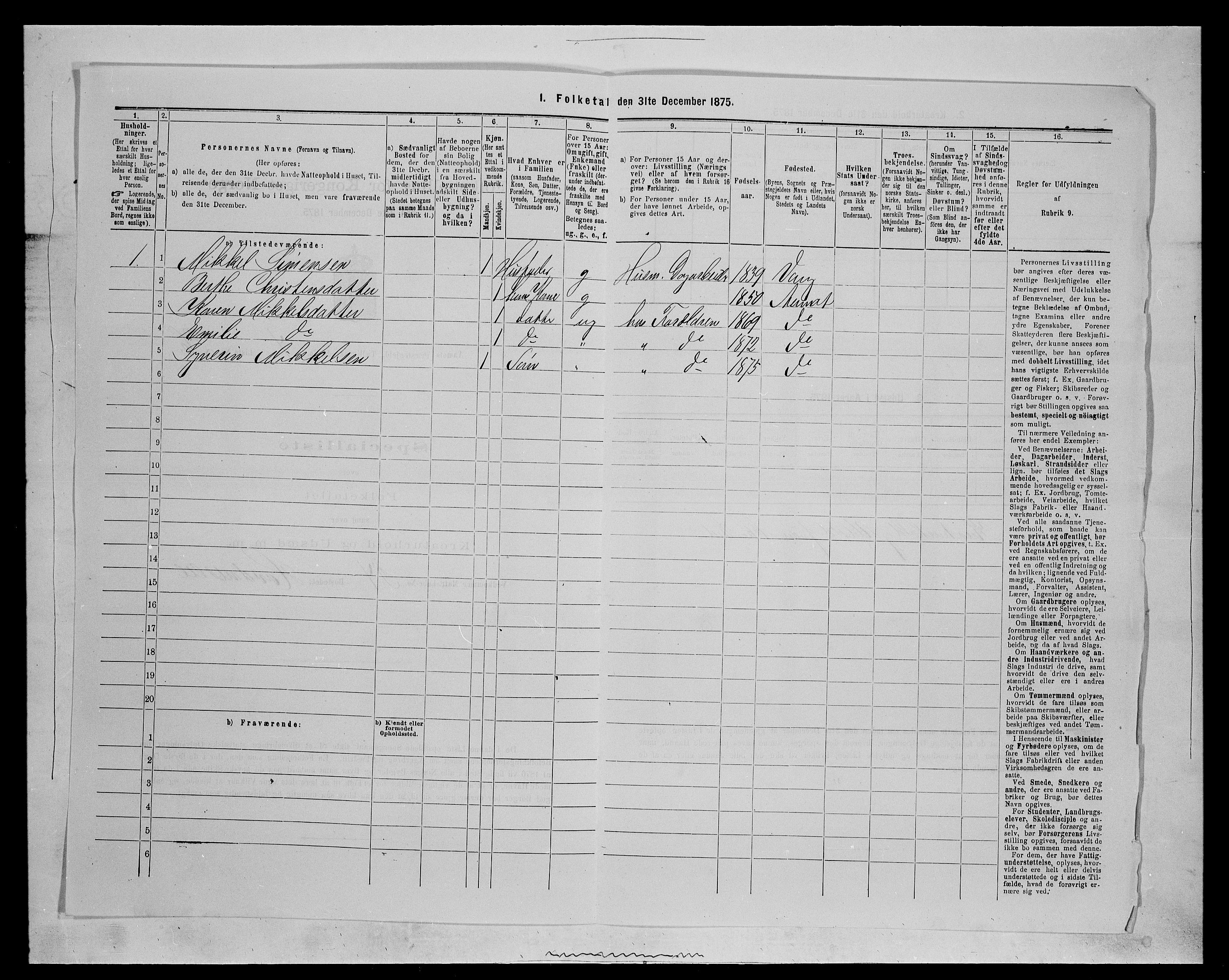 SAH, Folketelling 1875 for 0429P Åmot prestegjeld, 1875, s. 729