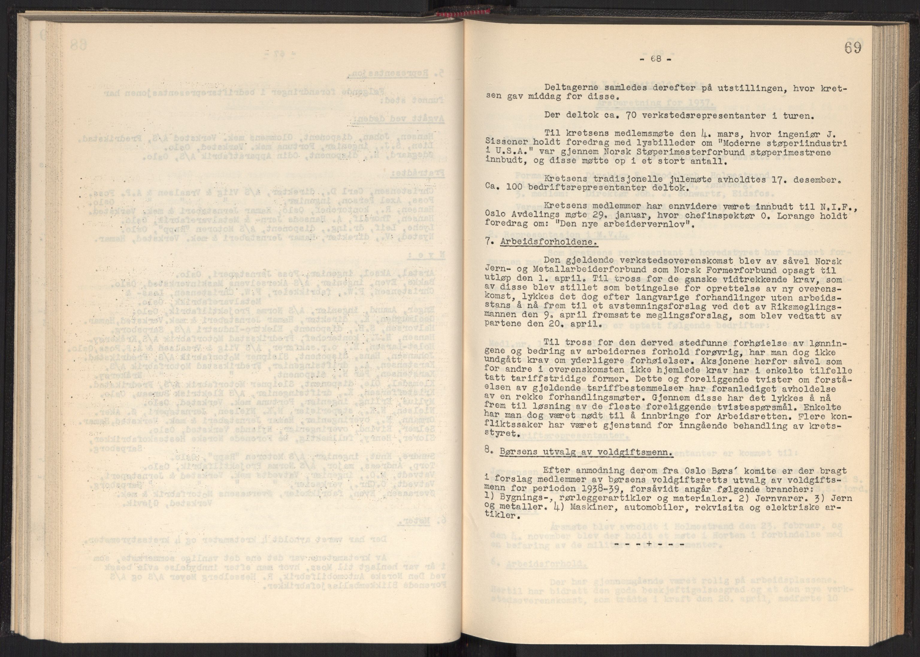 Teknologibedriftenes Landsforening TBL, RA/PA-1700/A/Ad/L0006: Årsberetning med register, 1937-1943, s. 69