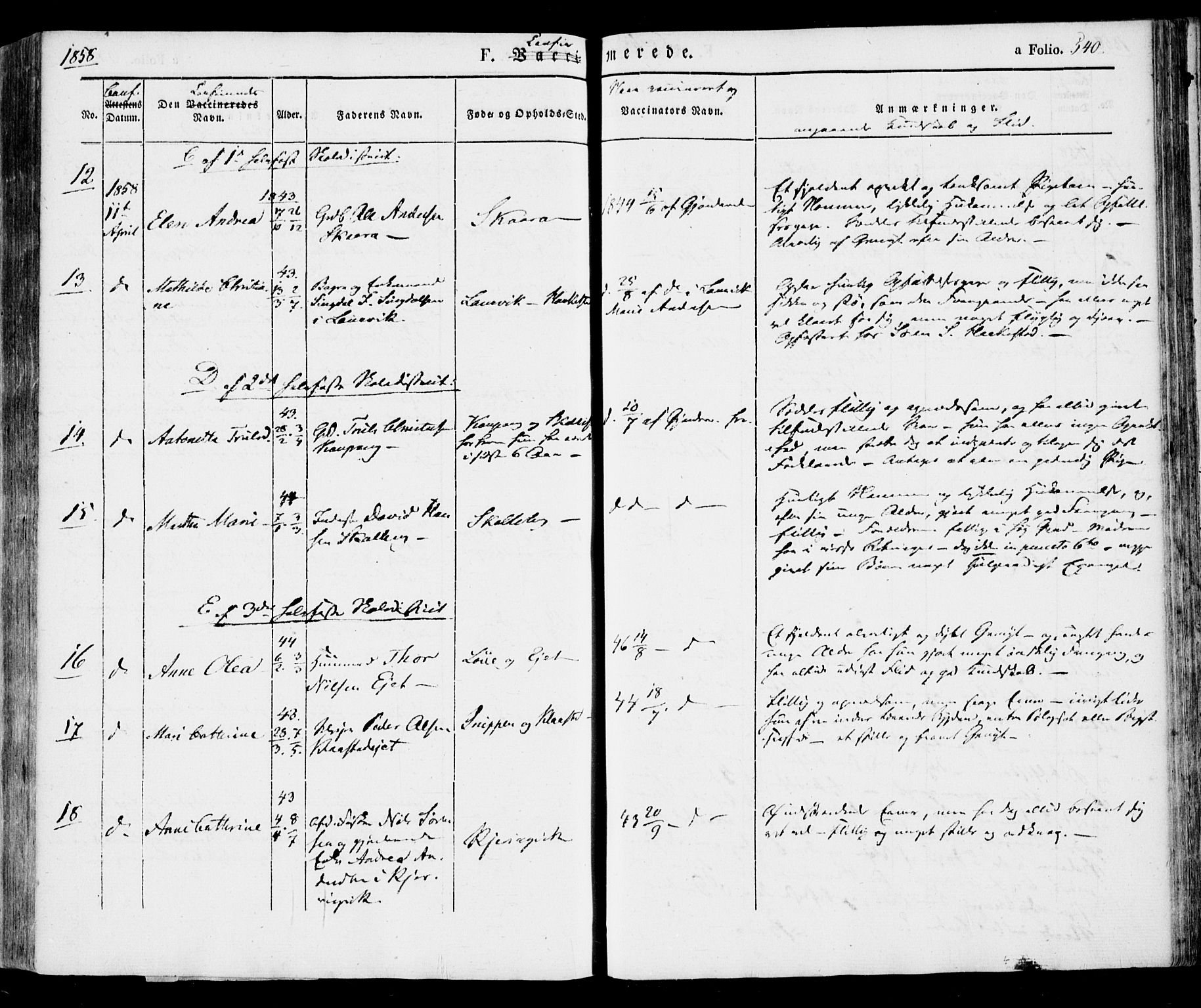 Tjølling kirkebøker, AV/SAKO-A-60/F/Fa/L0006: Ministerialbok nr. 6, 1835-1859, s. 540
