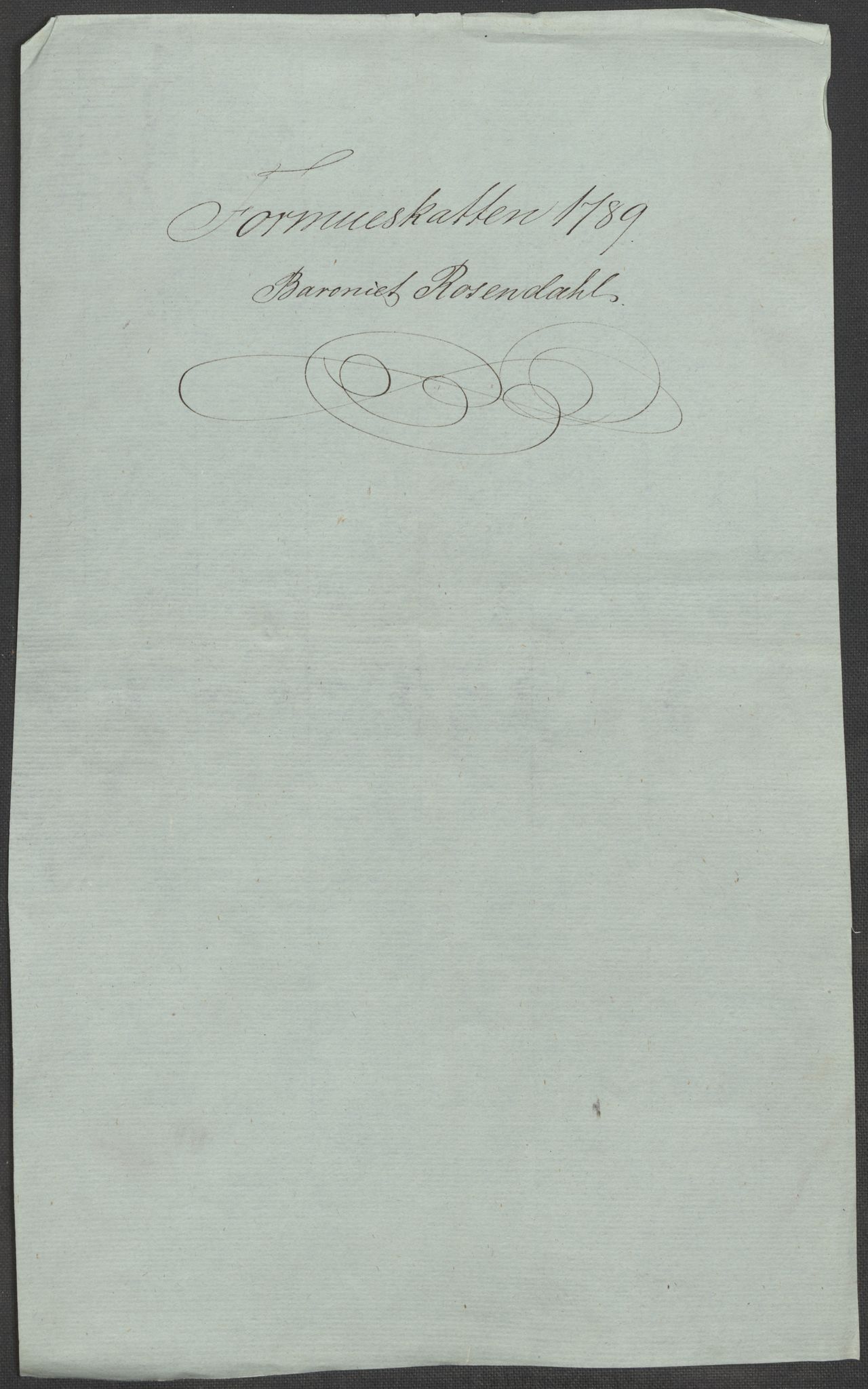 Rentekammeret inntil 1814, Reviderte regnskaper, Mindre regnskaper, AV/RA-EA-4068/Rf/Rfe/L0039: Rosendal baroni, Ryfylke fogderi, 1789, s. 4