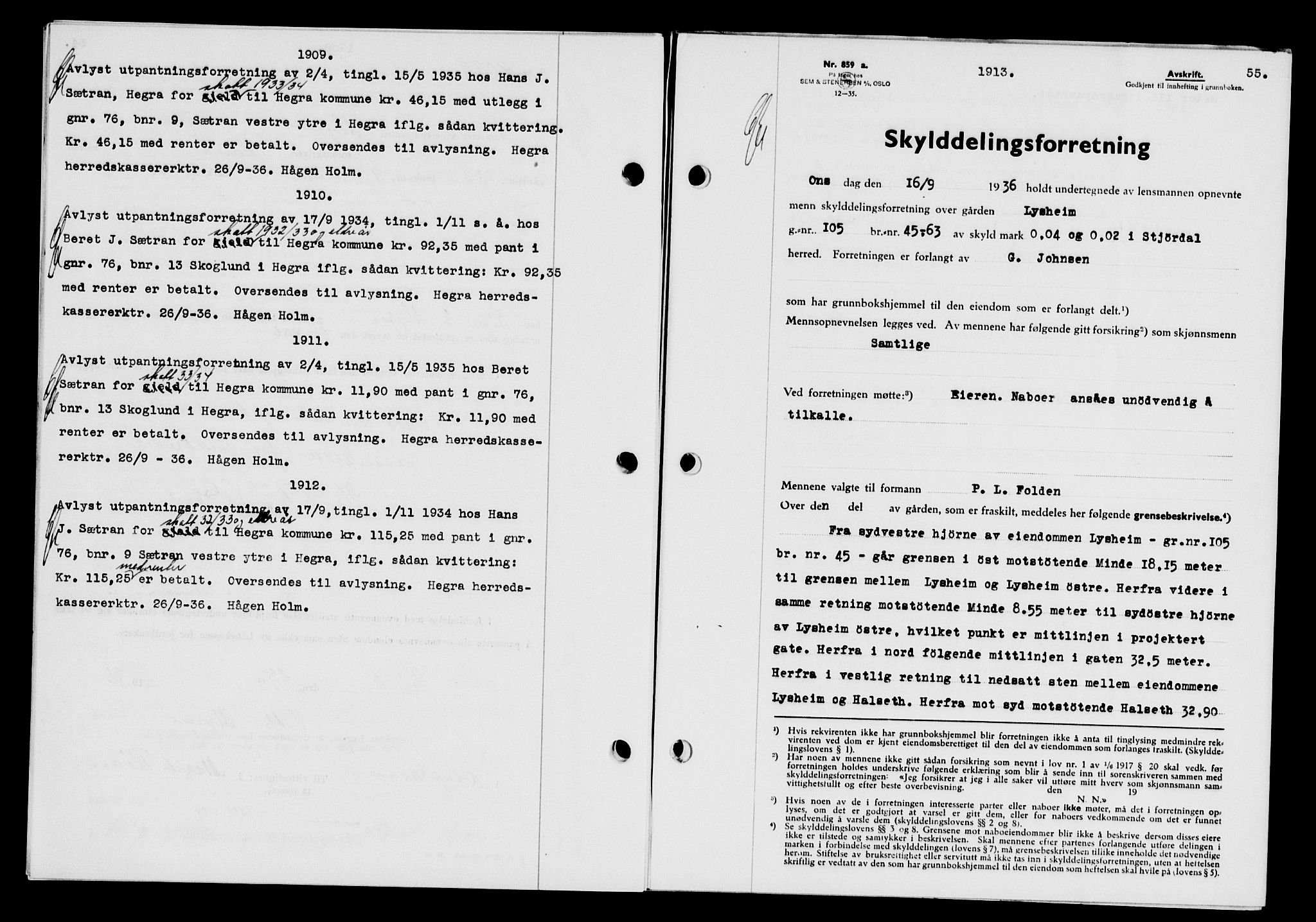 Stjør- og Verdal sorenskriveri, SAT/A-4167/1/2/2C/L0078: Pantebok nr. 46, 1936-1937, Dagboknr: 1913/1936