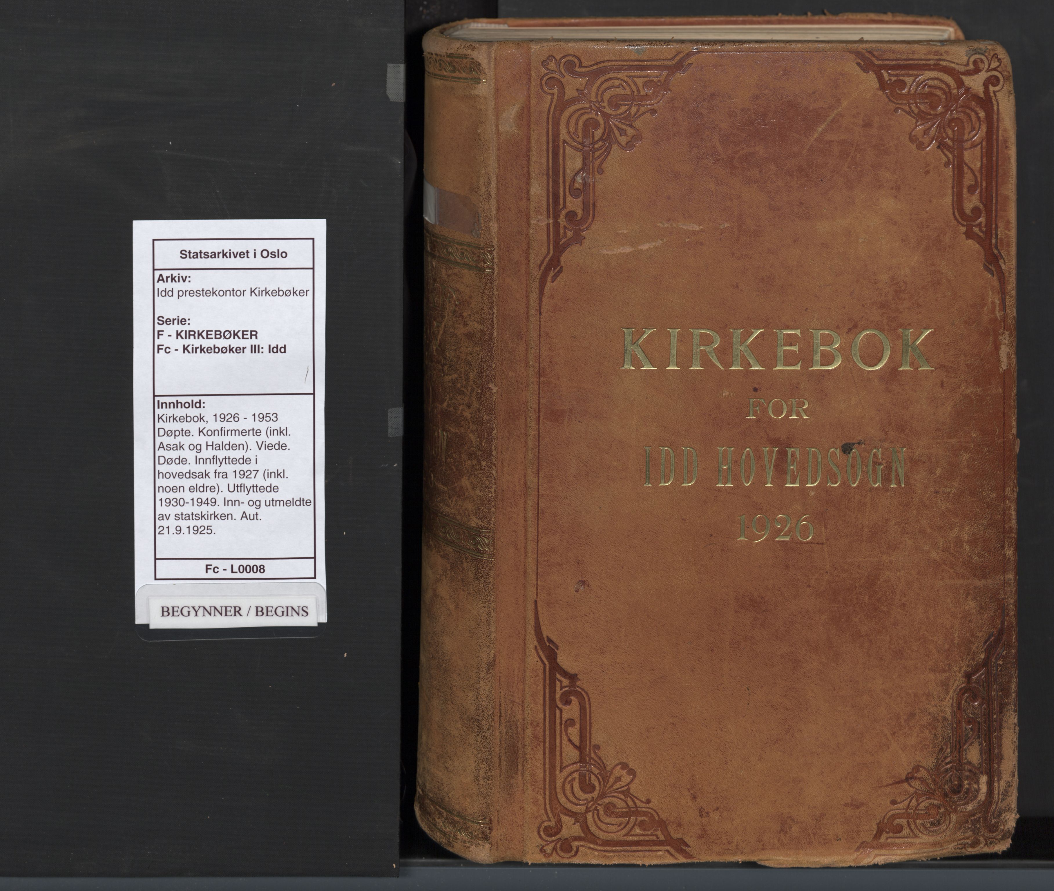 Idd prestekontor Kirkebøker, SAO/A-10911/F/Fc/L0008: Ministerialbok nr. III 8, 1926-1953