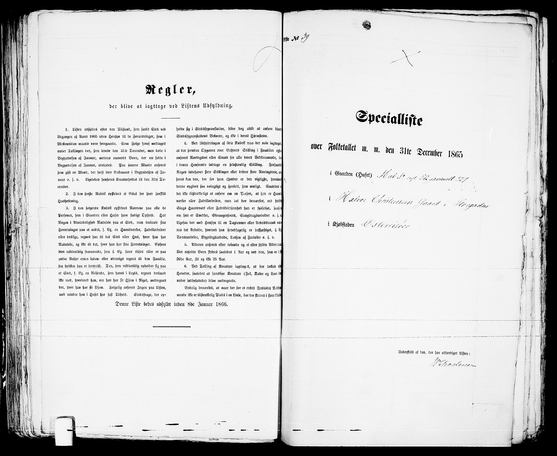 RA, Folketelling 1865 for 0901B Risør prestegjeld, Risør kjøpstad, 1865, s. 85