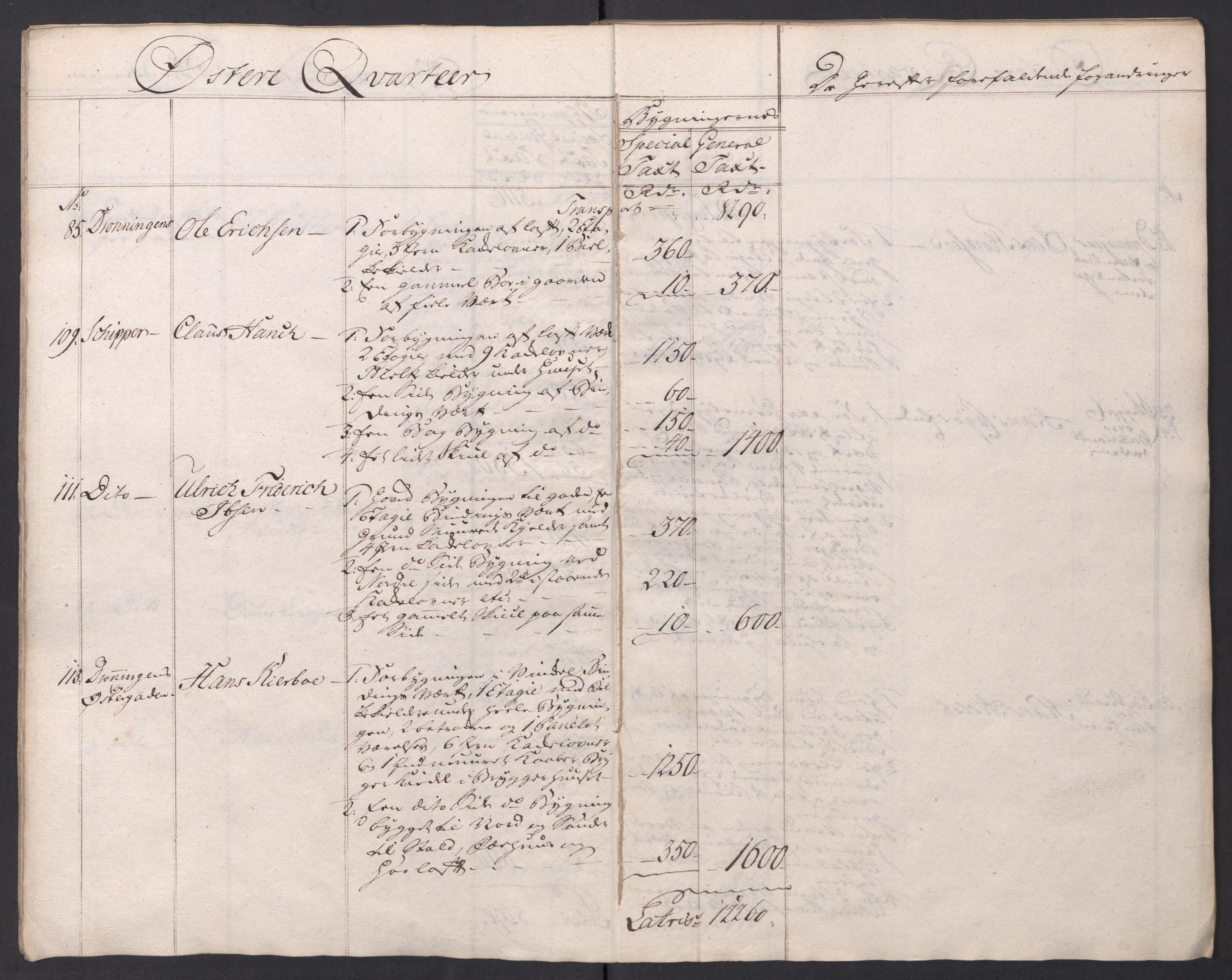 Kristiania stiftamt, AV/SAO-A-10386/I/Ia/L0001/0002: Branntakster / Christiania, 1766-1767
