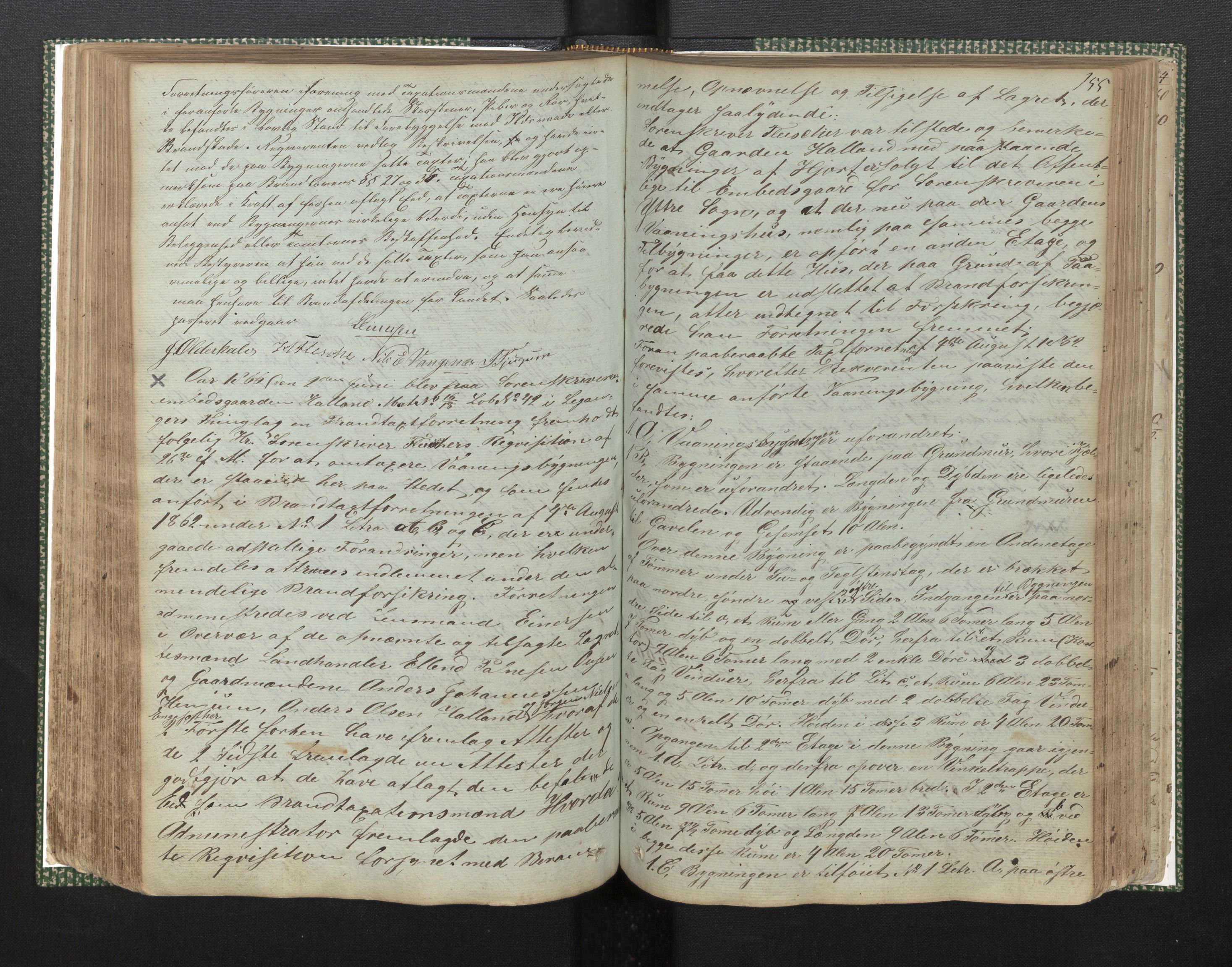 Lensmannen i Leikanger, AV/SAB-A-29201/0012/L0001: Branntakstprotokoll, 1846-1868, s. 154b-155a
