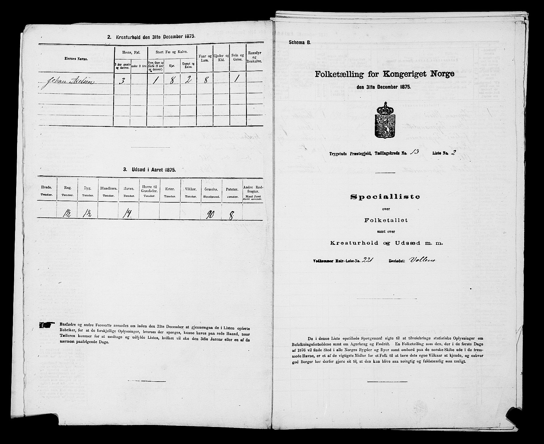 RA, Folketelling 1875 for 0122P Trøgstad prestegjeld, 1875, s. 1434