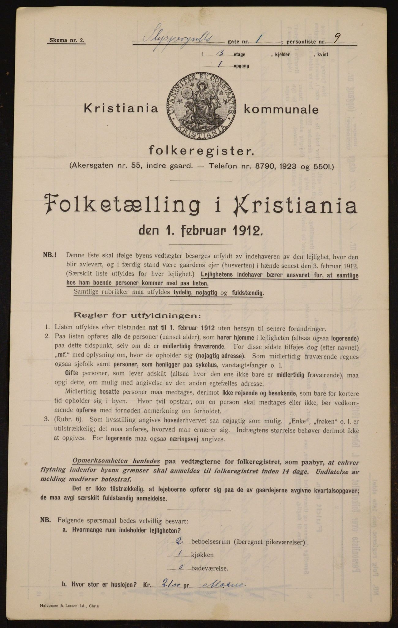 OBA, Kommunal folketelling 1.2.1912 for Kristiania, 1912, s. 89825