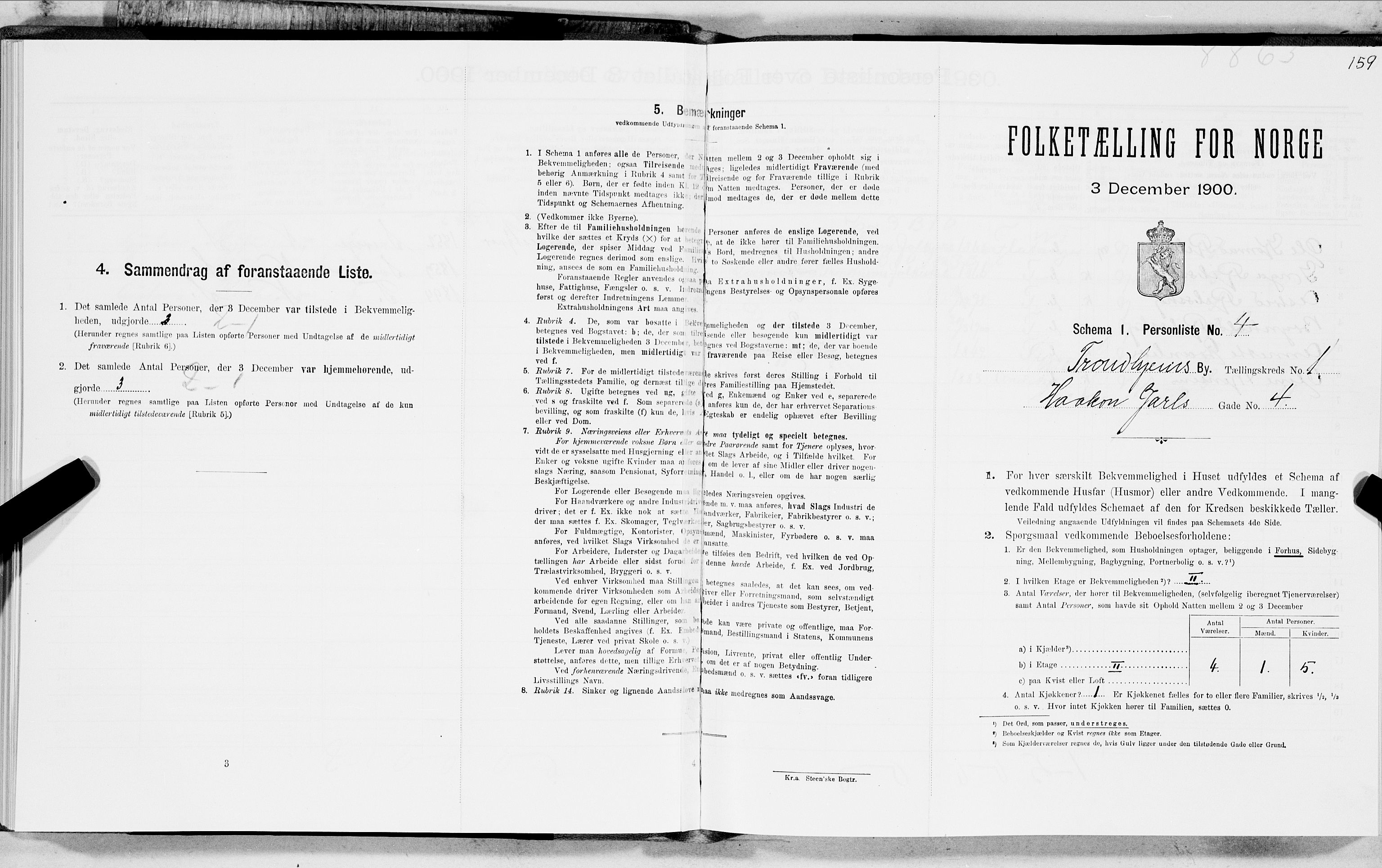 SAT, Folketelling 1900 for 1601 Trondheim kjøpstad, 1900, s. 331