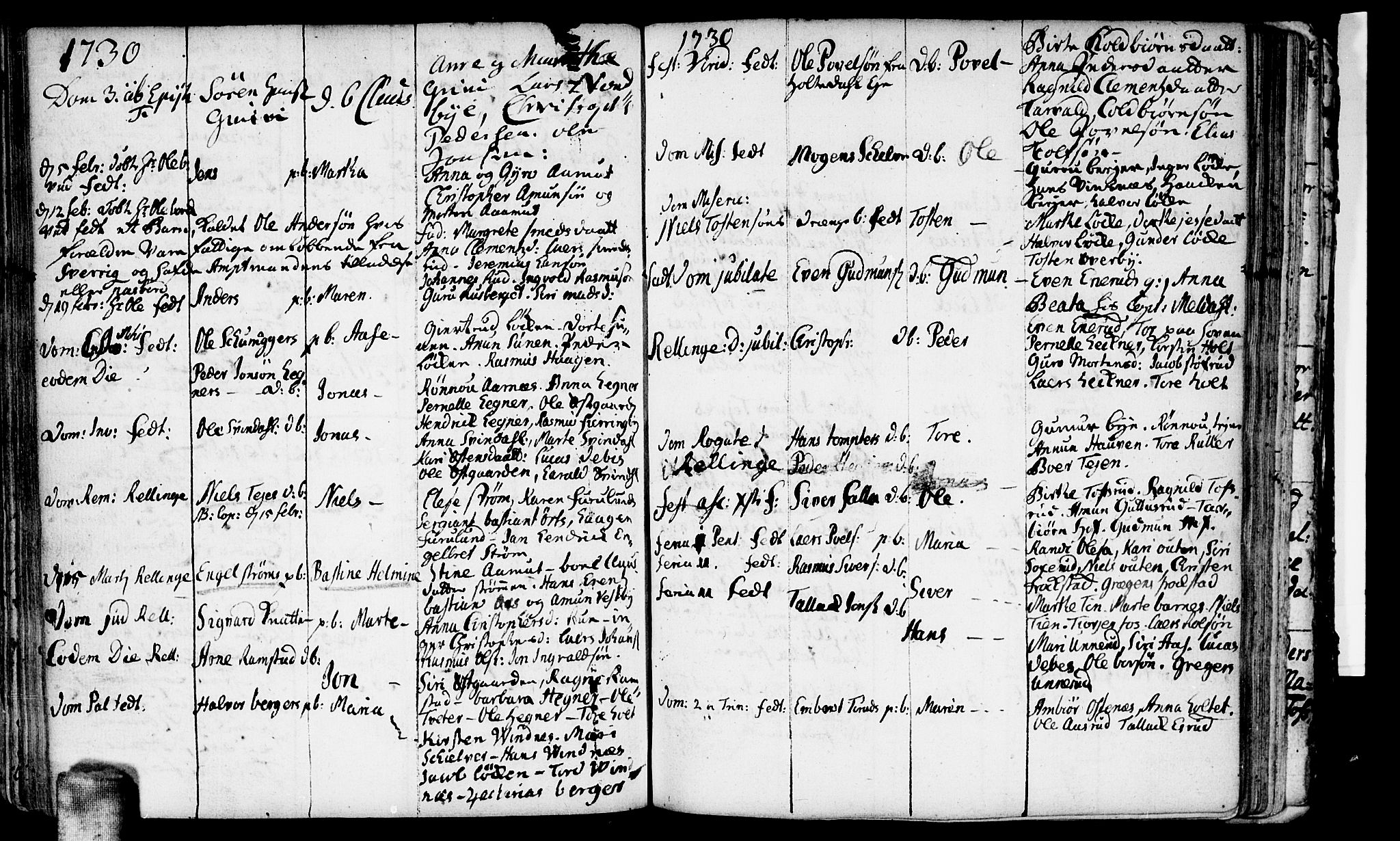 Fet prestekontor Kirkebøker, AV/SAO-A-10370a/F/Fa/L0001: Ministerialbok nr. I 1, 1716-1751, s. 90