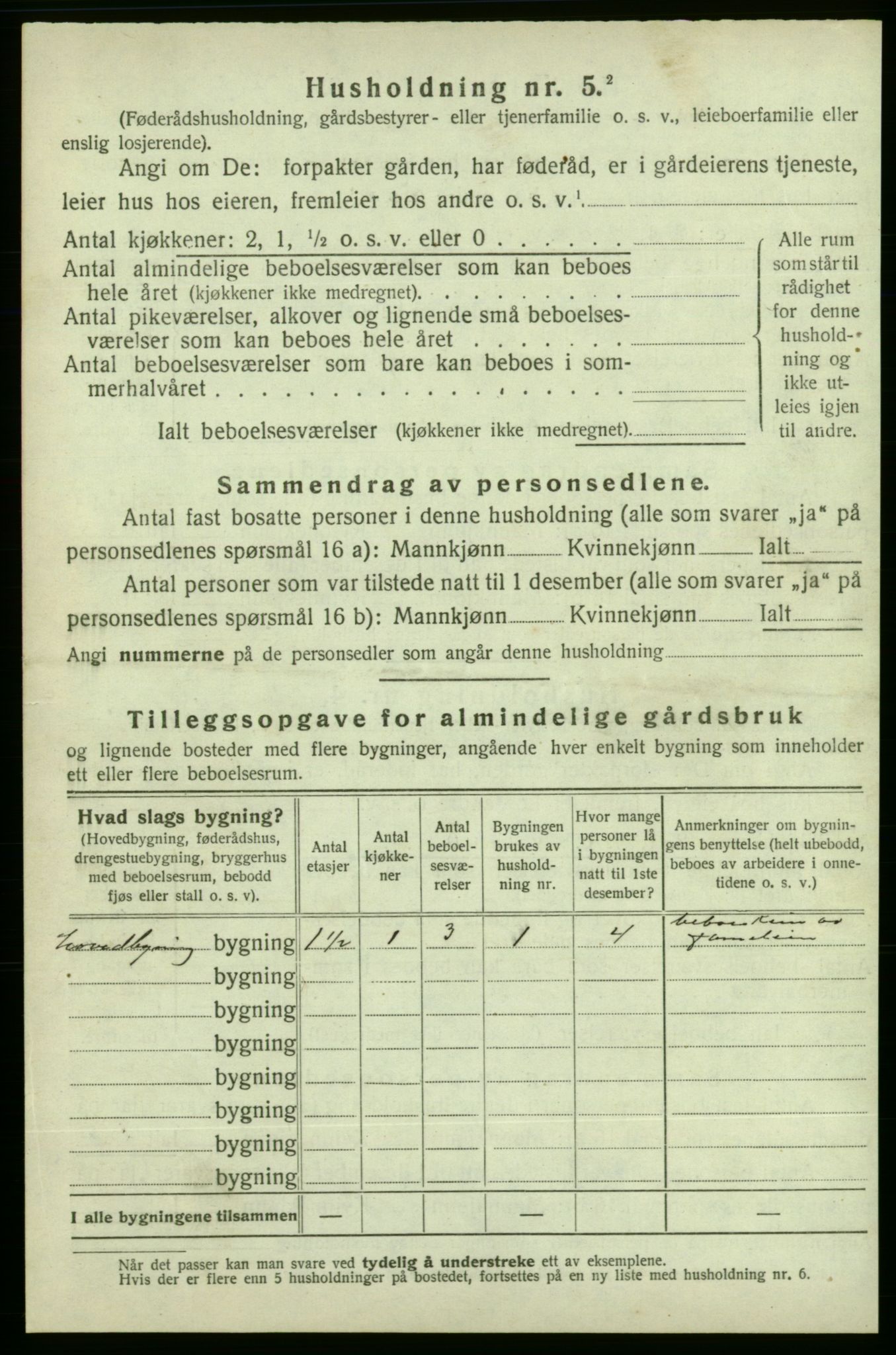 SAB, Folketelling 1920 for 1212 Skånevik herred, 1920, s. 1092