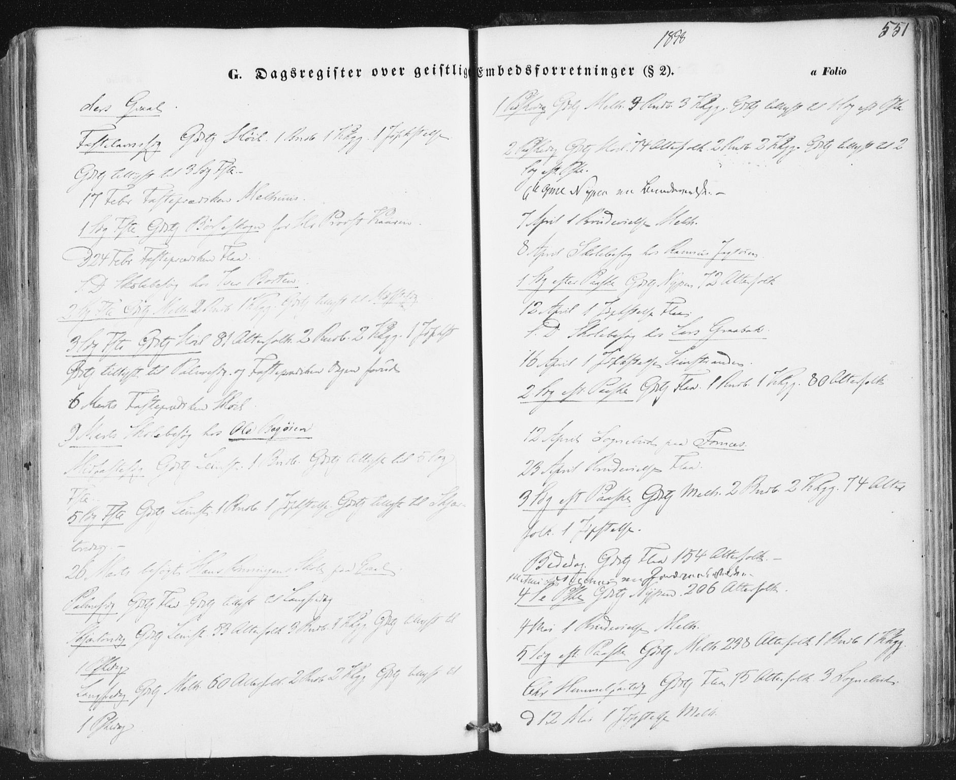 Ministerialprotokoller, klokkerbøker og fødselsregistre - Sør-Trøndelag, SAT/A-1456/691/L1076: Ministerialbok nr. 691A08, 1852-1861, s. 551