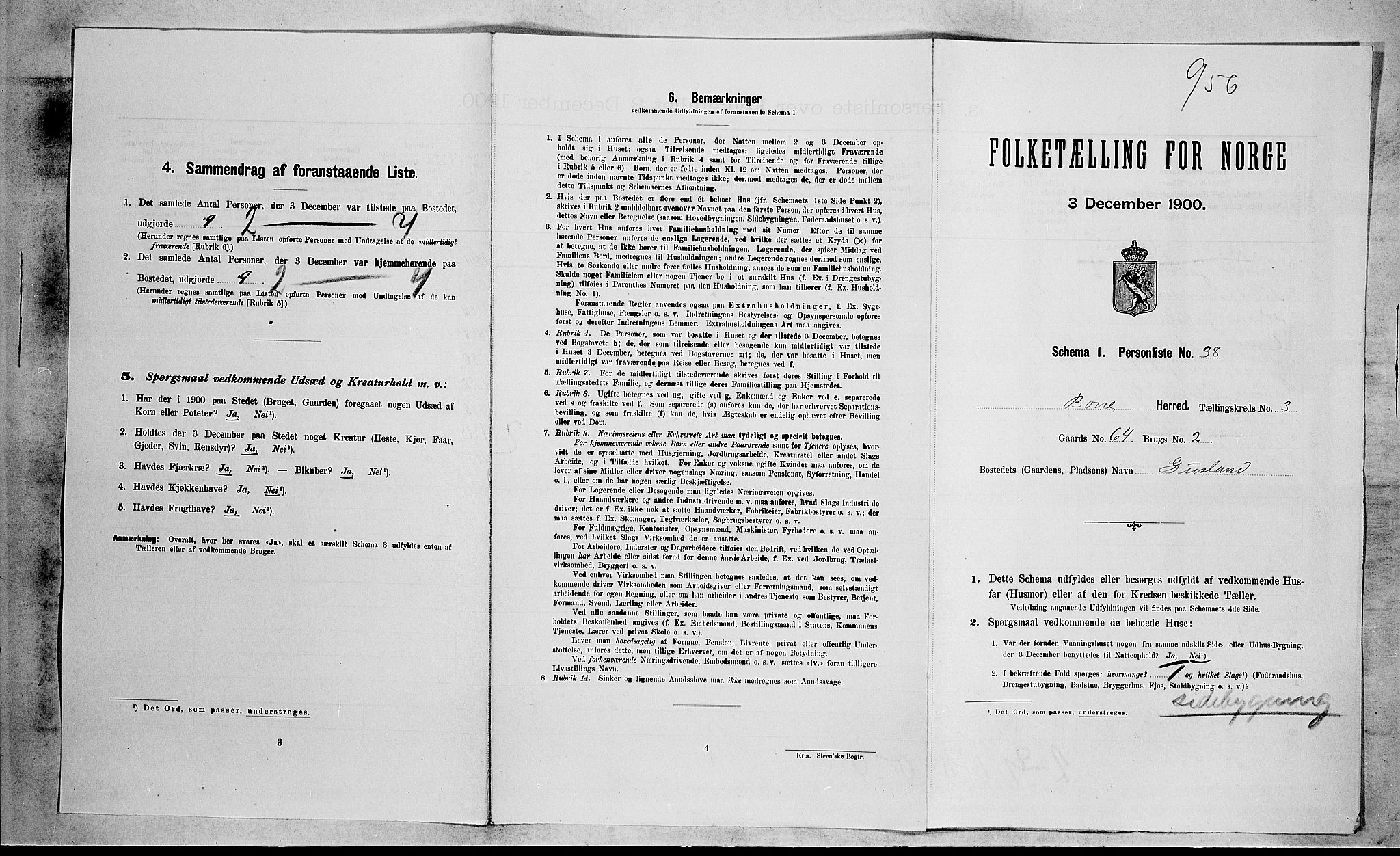 RA, Folketelling 1900 for 0717 Borre herred, 1900, s. 483