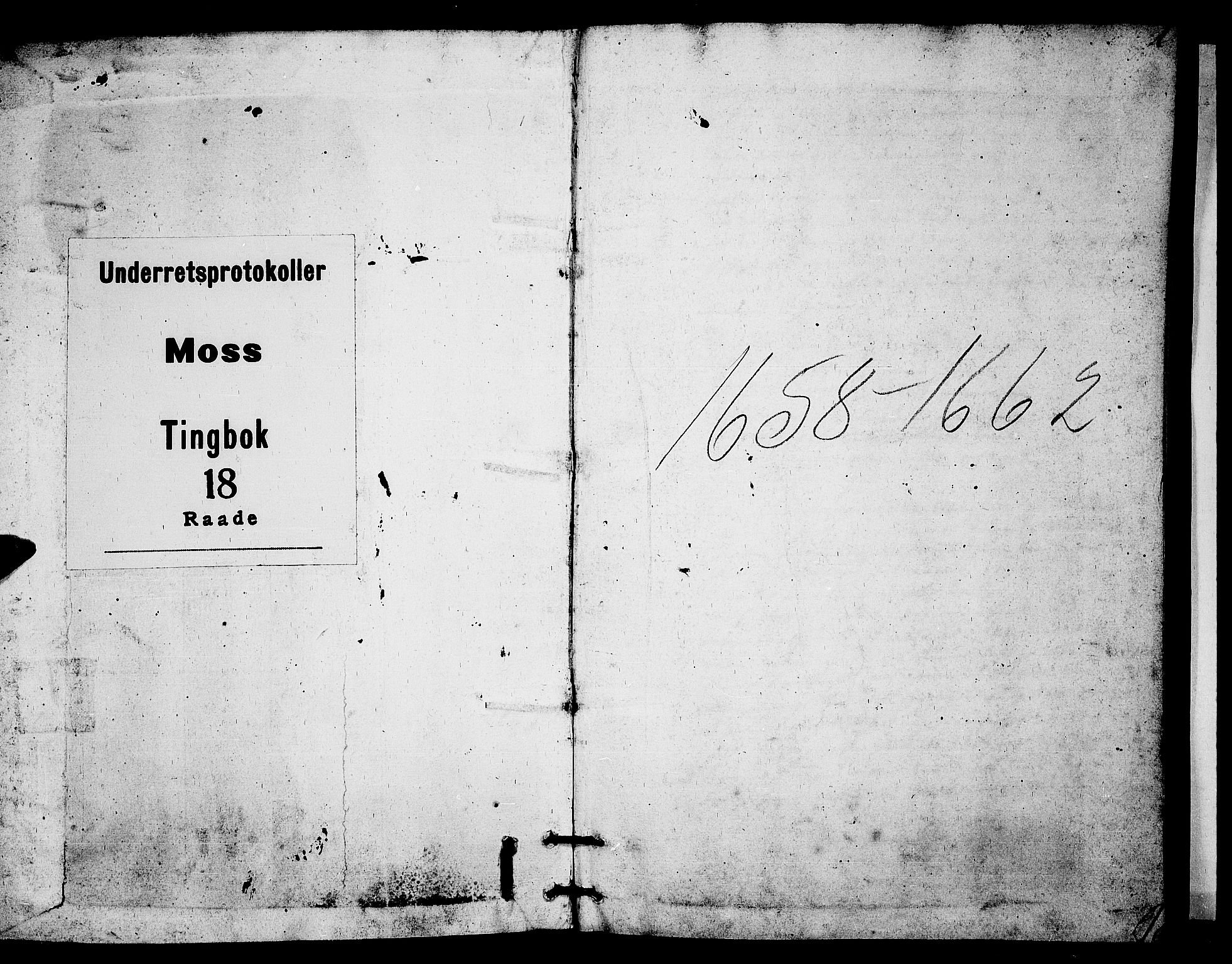 Moss sorenskriveri, SAO/A-10168, 1658-1662