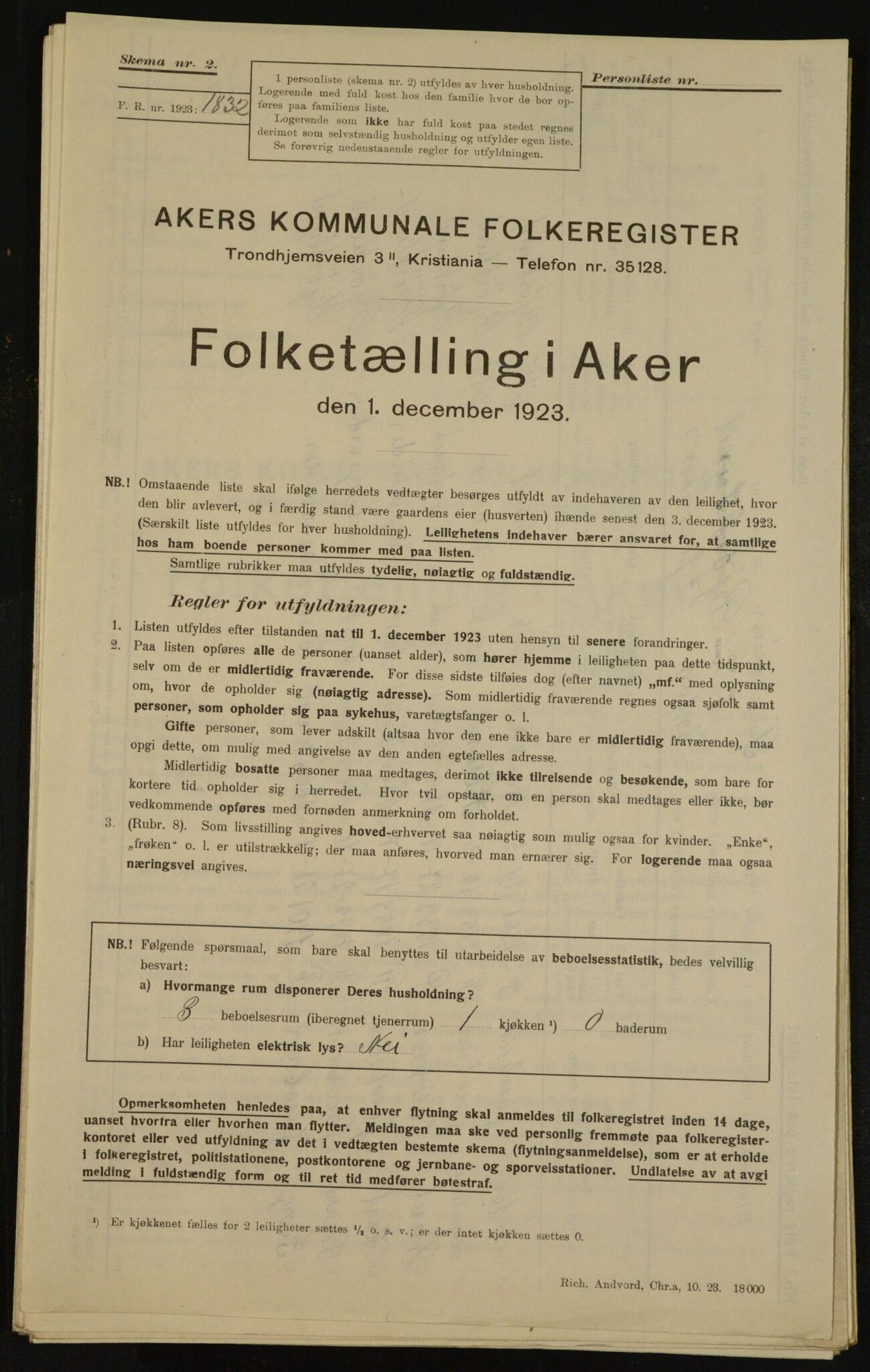 , Kommunal folketelling 1.12.1923 for Aker, 1923, s. 34171