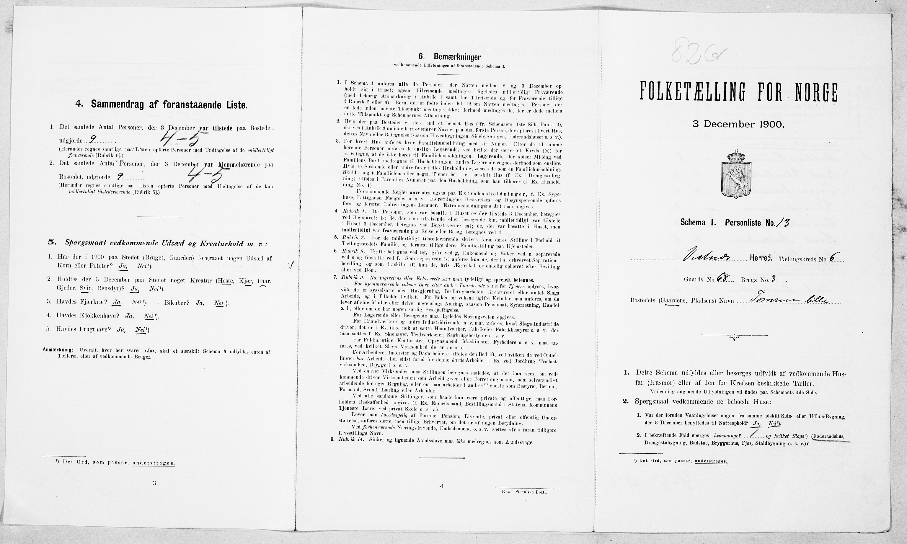 SAT, Folketelling 1900 for 1535 Vestnes herred, 1900, s. 637