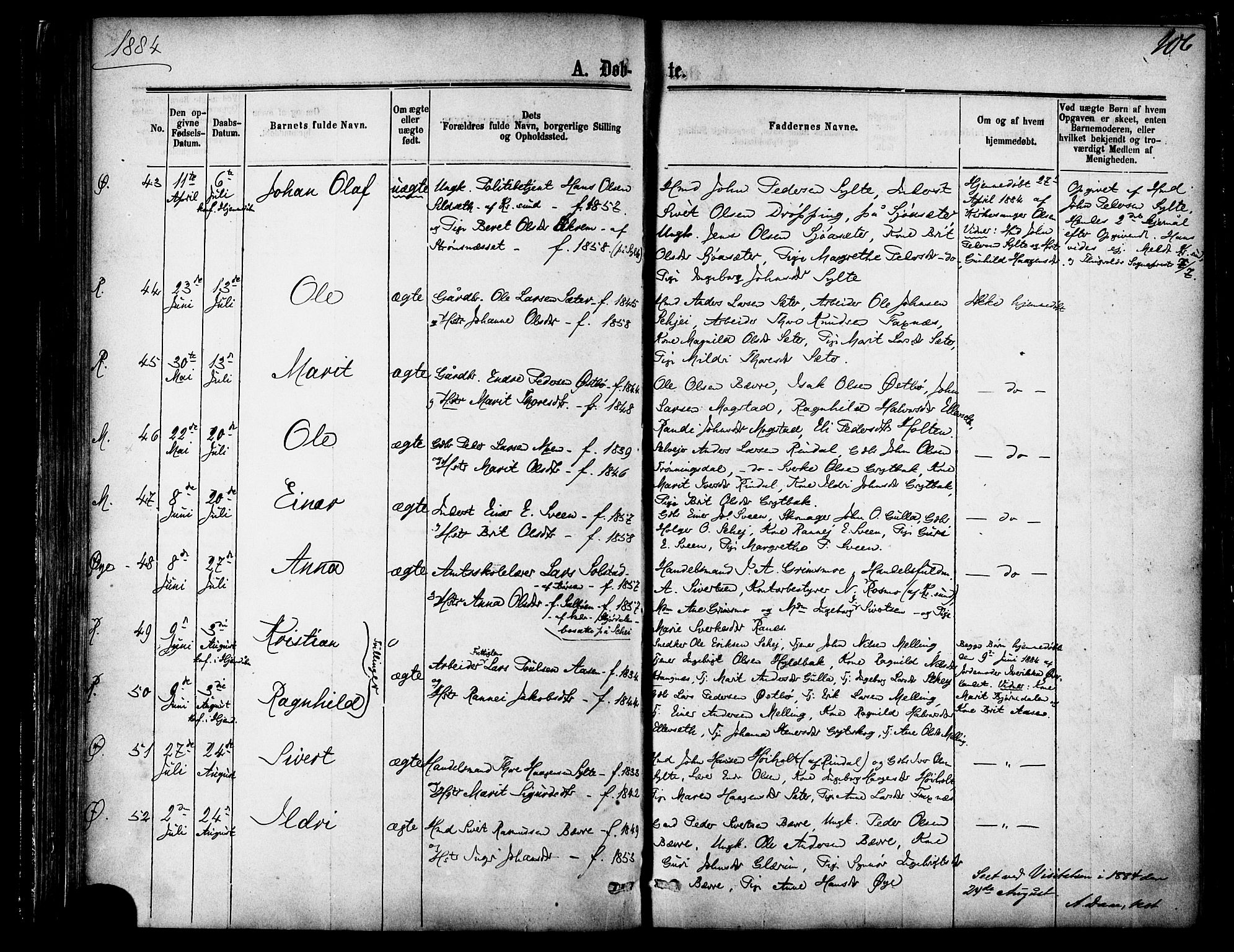 Ministerialprotokoller, klokkerbøker og fødselsregistre - Møre og Romsdal, AV/SAT-A-1454/595/L1046: Ministerialbok nr. 595A08, 1874-1884, s. 106