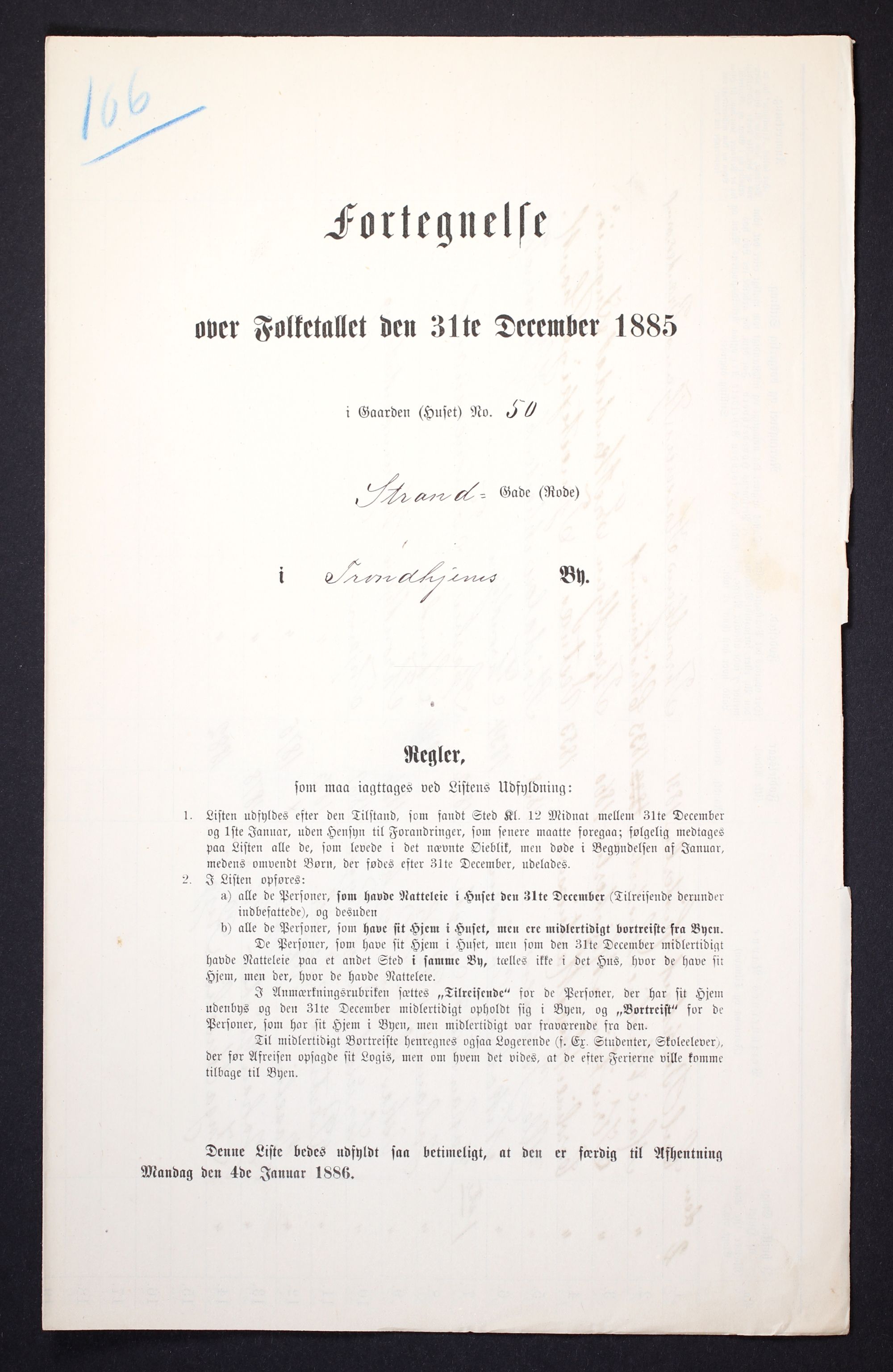 SAT, Folketelling 1885 for 1601 Trondheim kjøpstad, 1885, s. 703