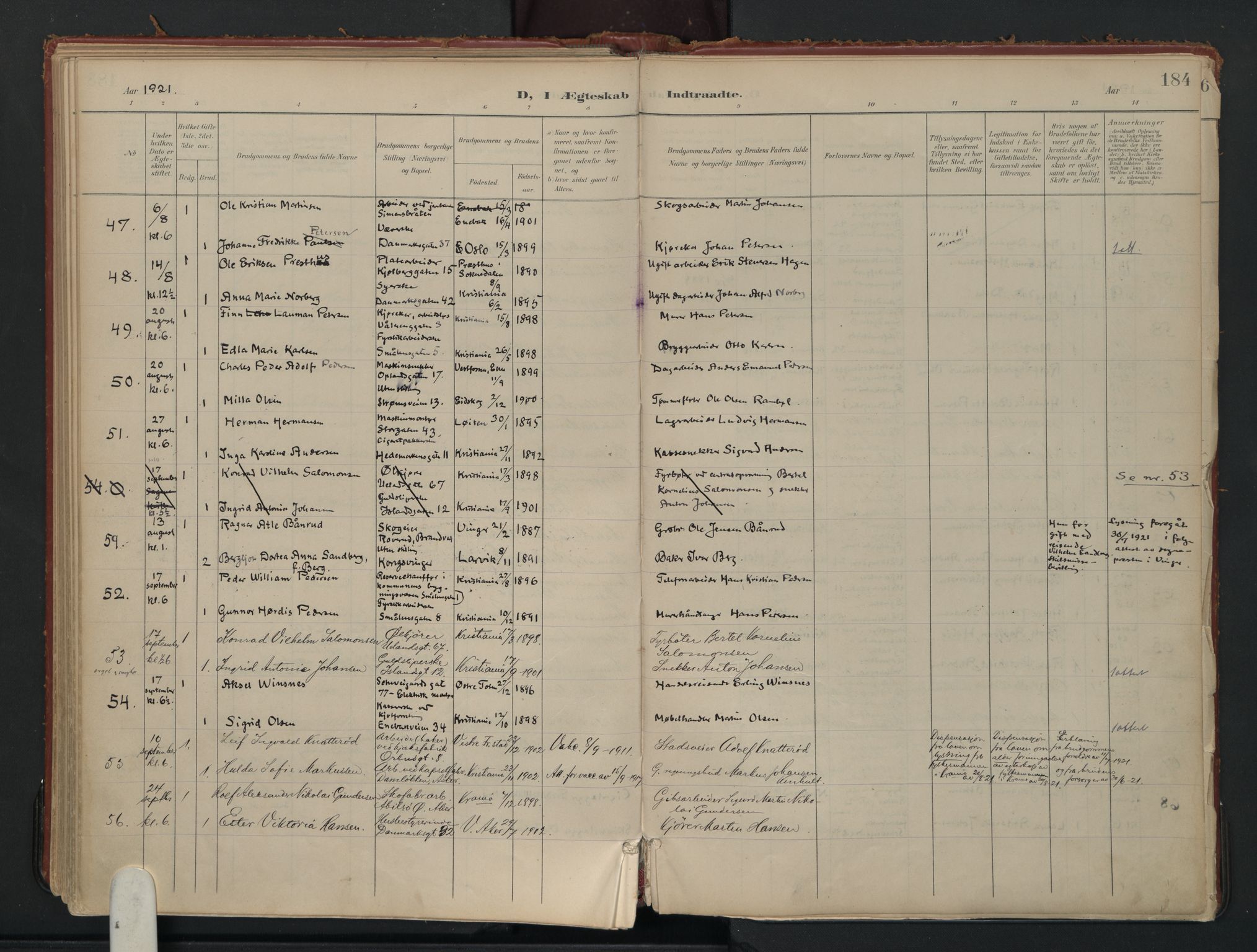 Vålerengen prestekontor Kirkebøker, AV/SAO-A-10878/F/Fa/L0002: Ministerialbok nr. 2, 1899-1924, s. 184