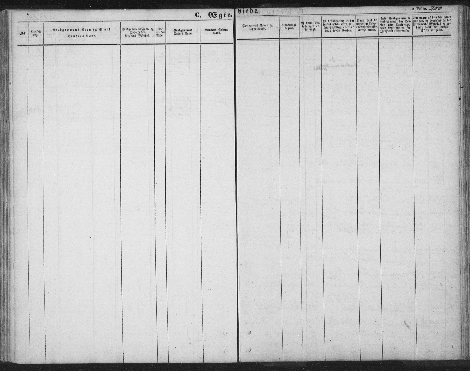 Ministerialprotokoller, klokkerbøker og fødselsregistre - Nordland, AV/SAT-A-1459/895/L1369: Ministerialbok nr. 895A04, 1852-1872, s. 200