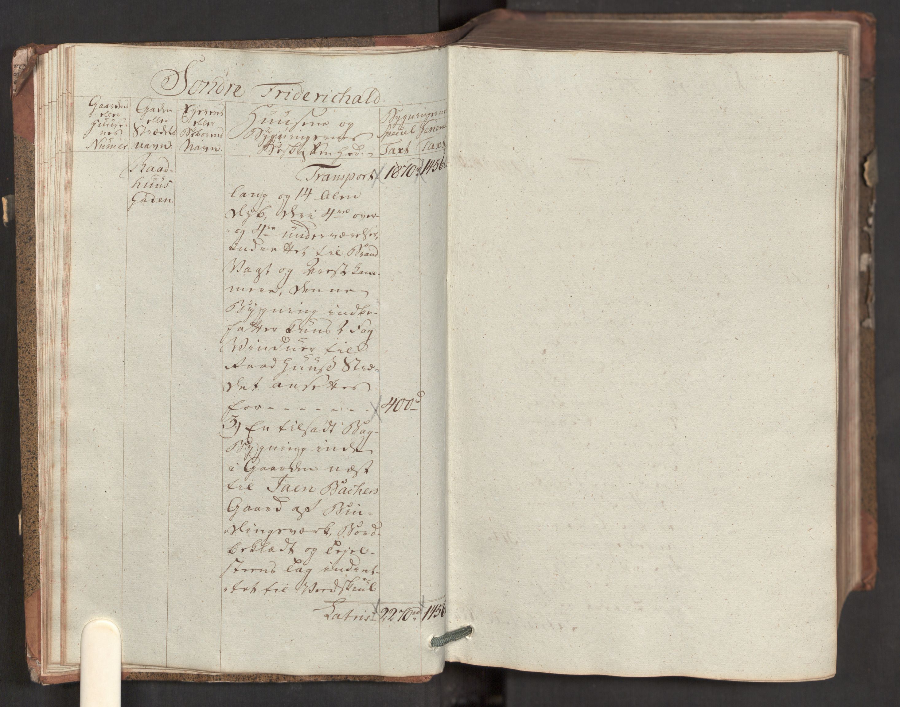 Kommersekollegiet, Brannforsikringskontoret 1767-1814, AV/RA-EA-5458/F/Fa/L0025/0001: Fredrikshald / Branntakstprotokoll, 1797