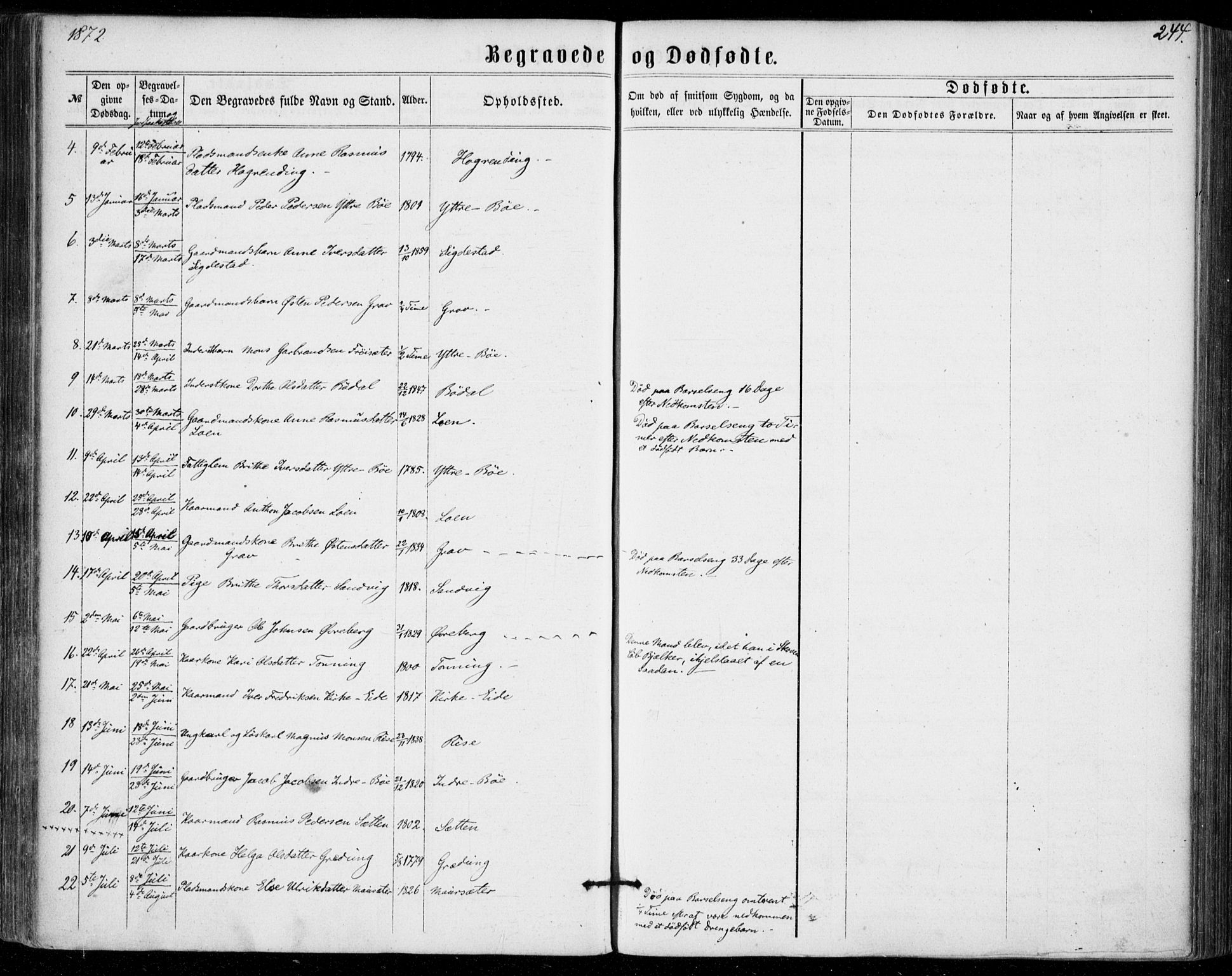 Stryn Sokneprestembete, SAB/A-82501: Ministerialbok nr. A 3, 1862-1877, s. 244