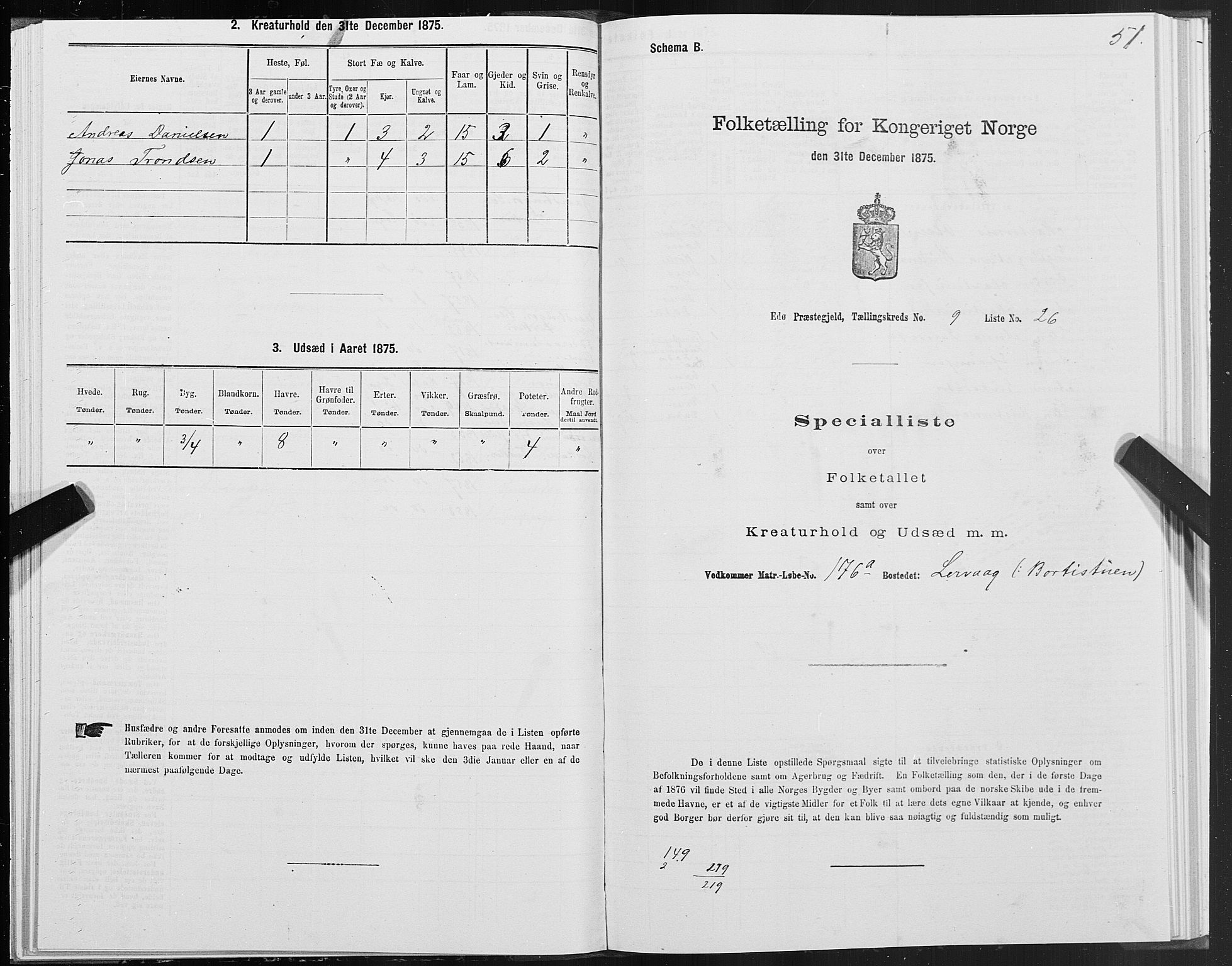 SAT, Folketelling 1875 for 1573P Edøy prestegjeld, 1875, s. 4051