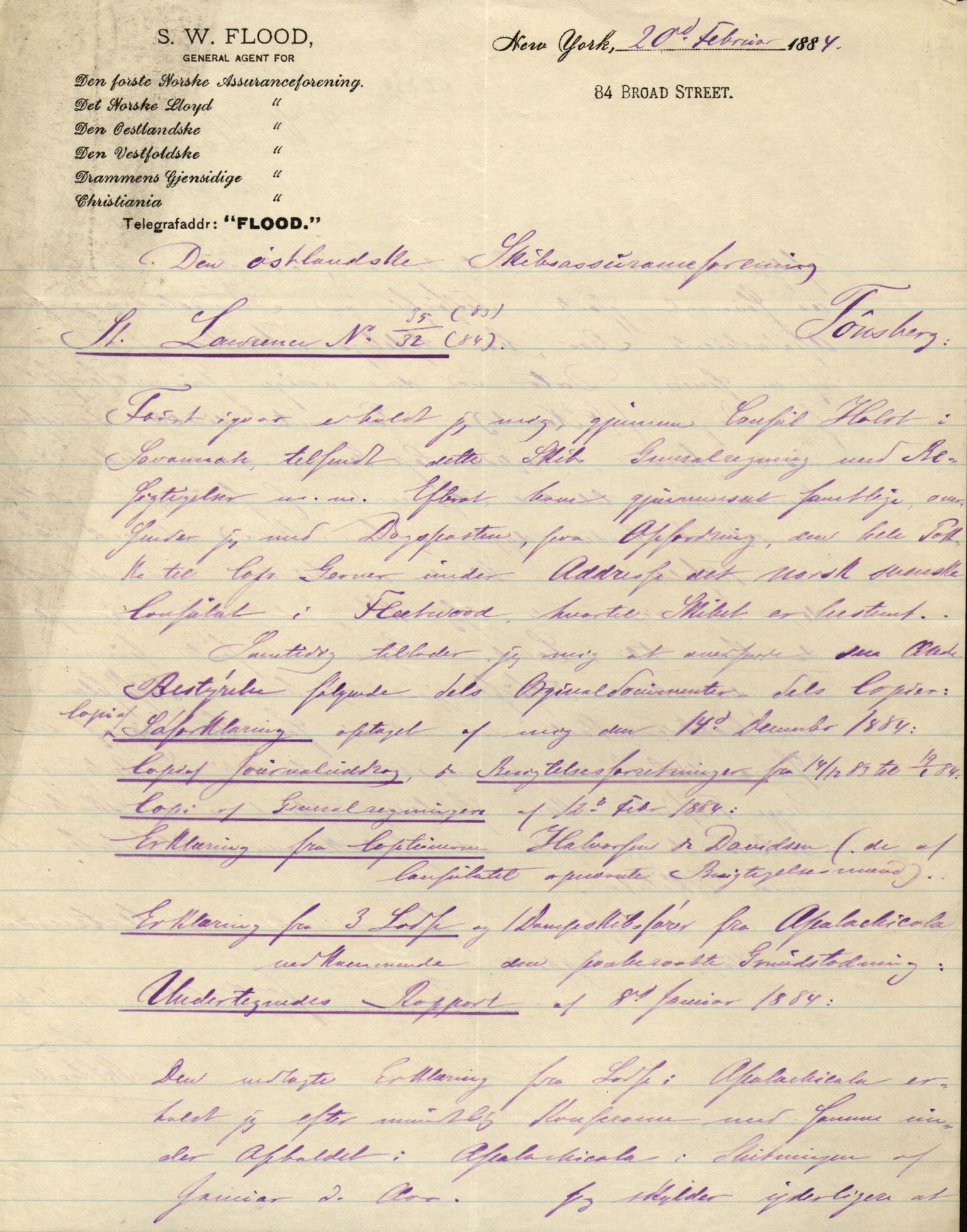 Pa 63 - Østlandske skibsassuranceforening, VEMU/A-1079/G/Ga/L0016/0015: Havaridokumenter / St. Lawrence, Poseidon, Snap, Josephine, Triton, 1883, s. 17